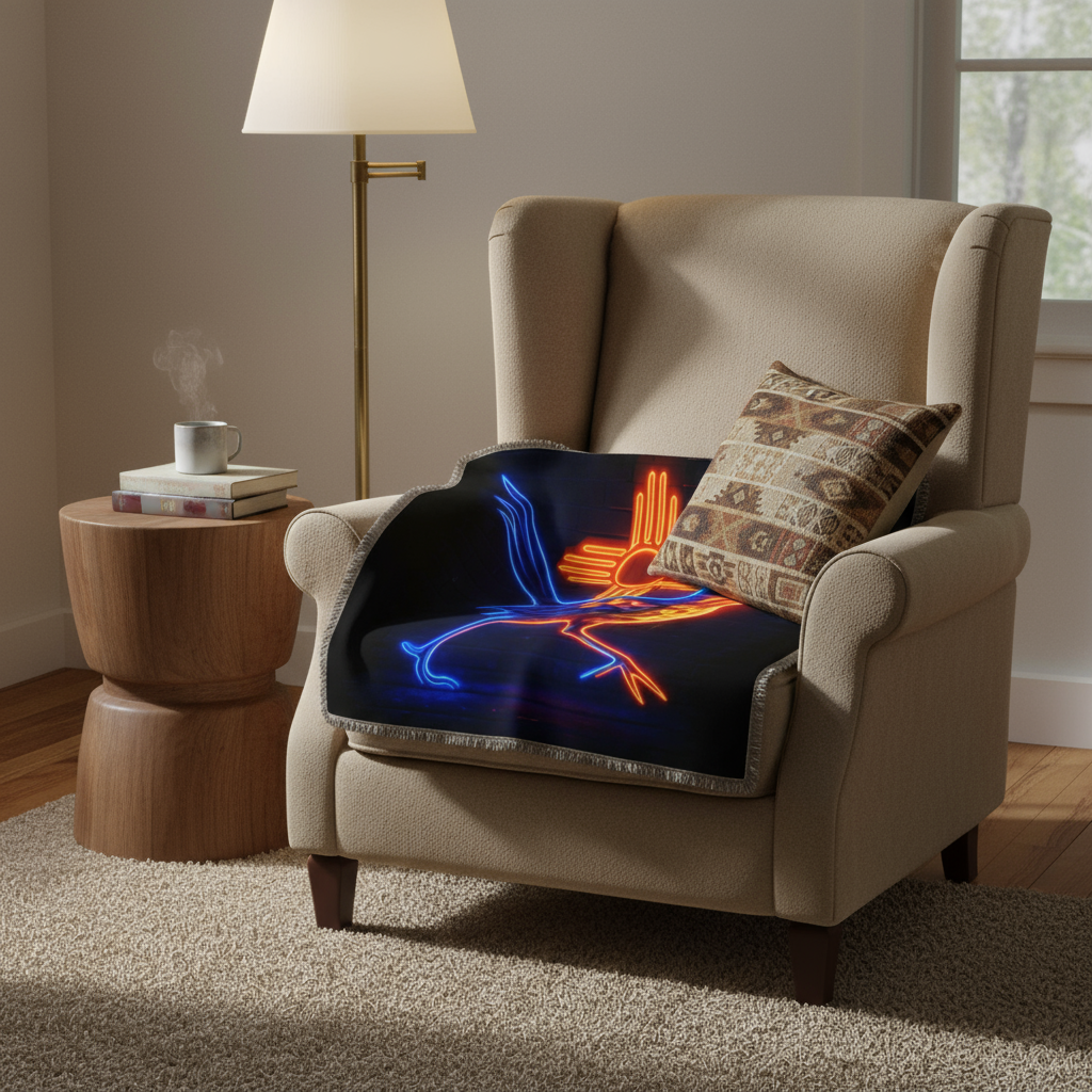Neon Roadrunner Sherpa Blanket
