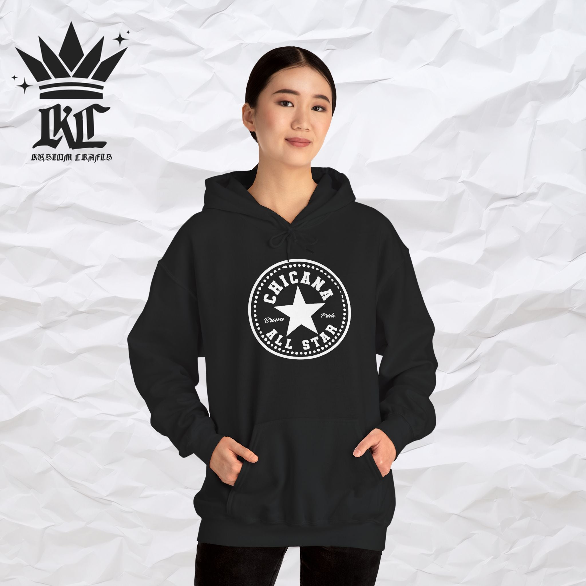 Chicana All Star Hoodie — Vintage Latina Pride Sweatshirt