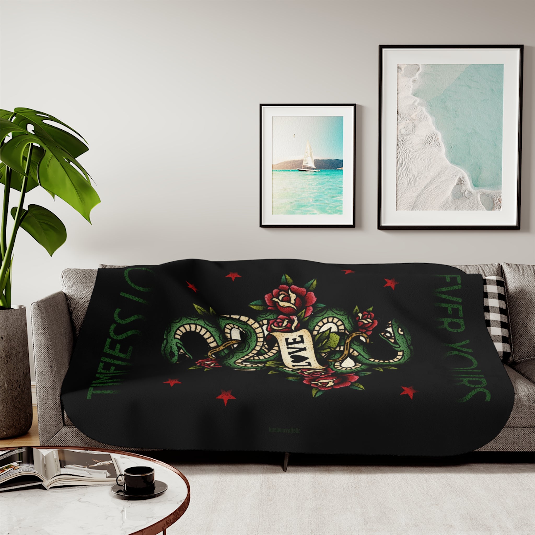 Timeless Love. 4ever Yours. - Sherpa Blanket