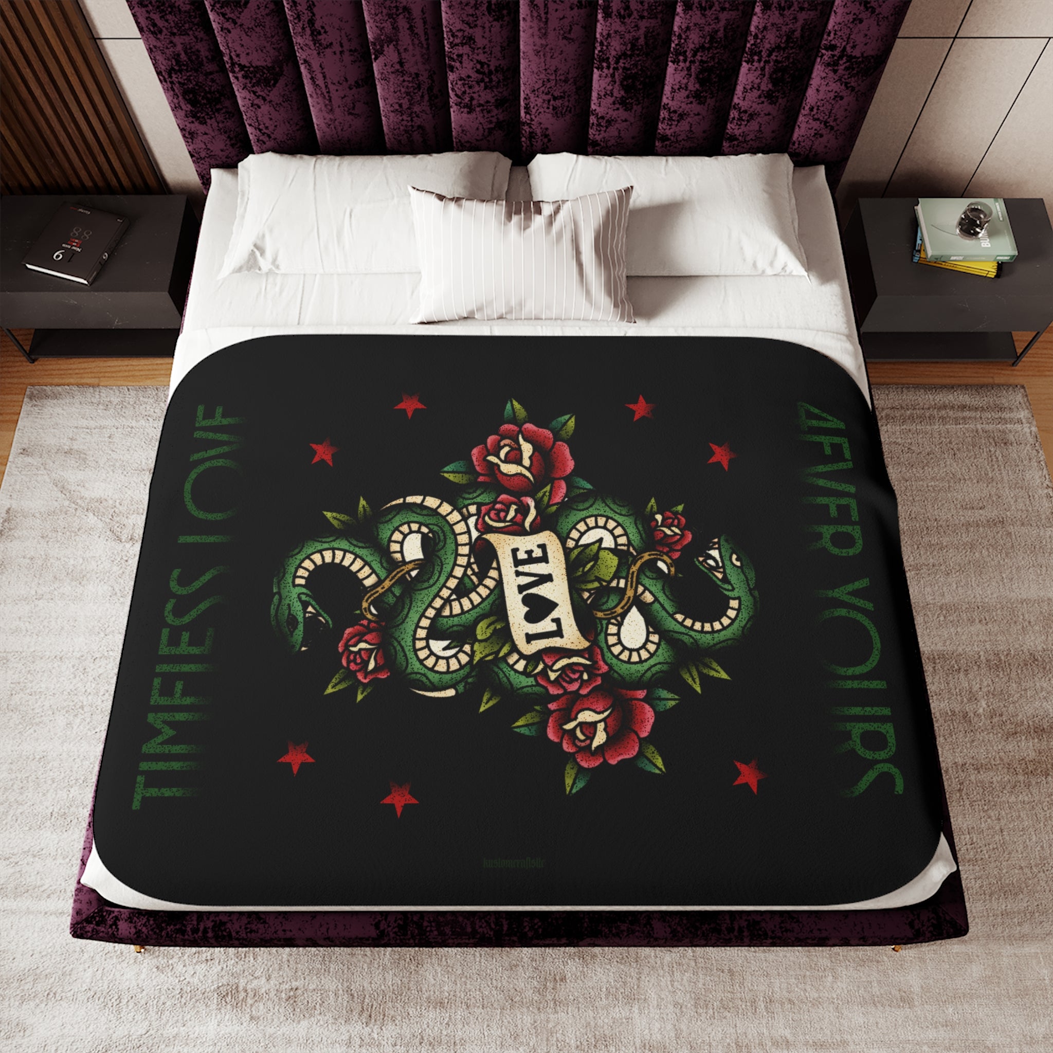 Timeless Love. 4ever Yours. - Sherpa Blanket