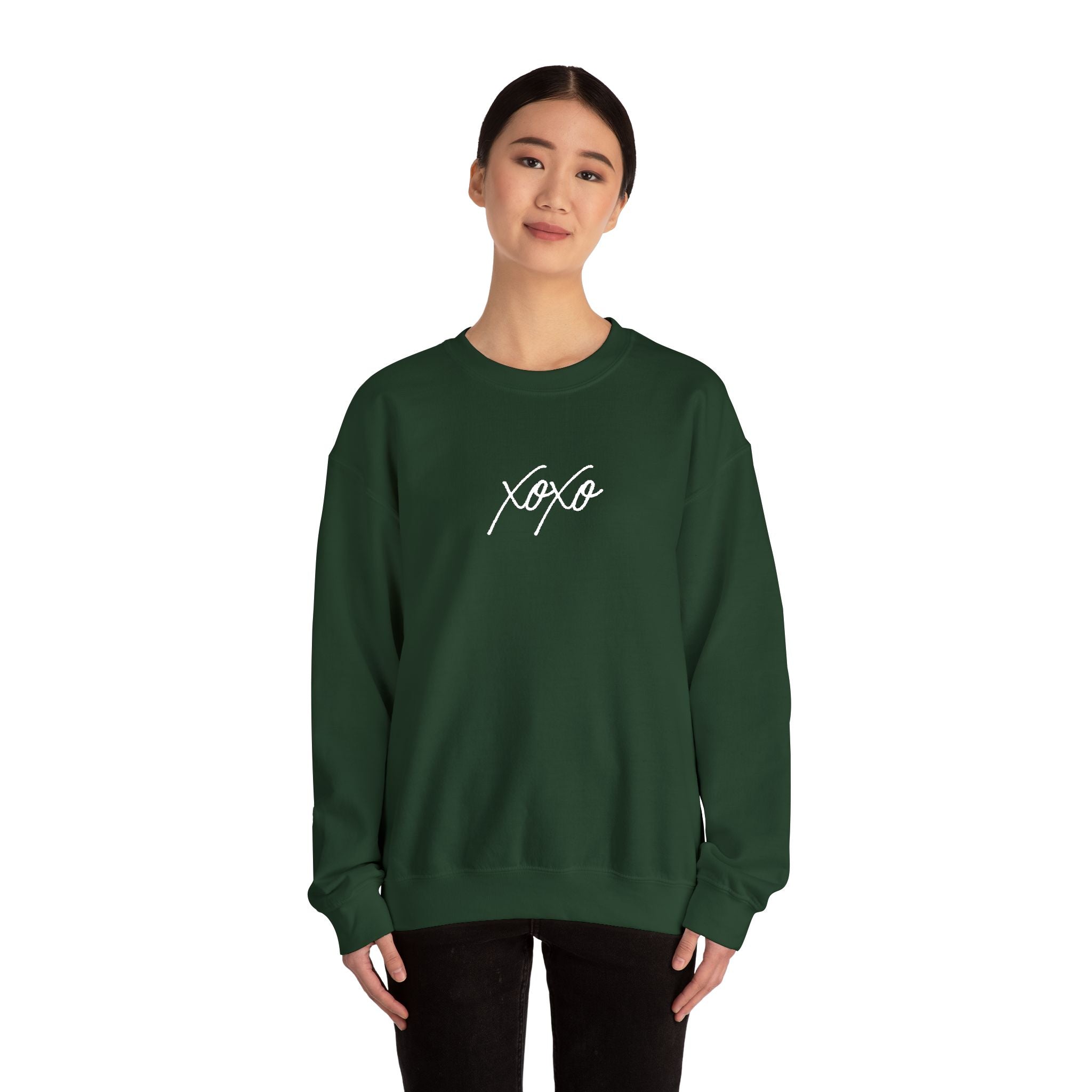 XOXO Embroidery Script Sweatshirt