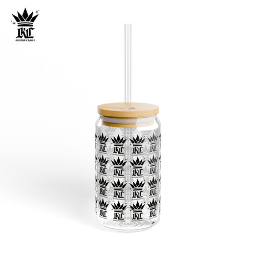 16oz Custom Glass Sipper Cup — Personalized Sipper Glass