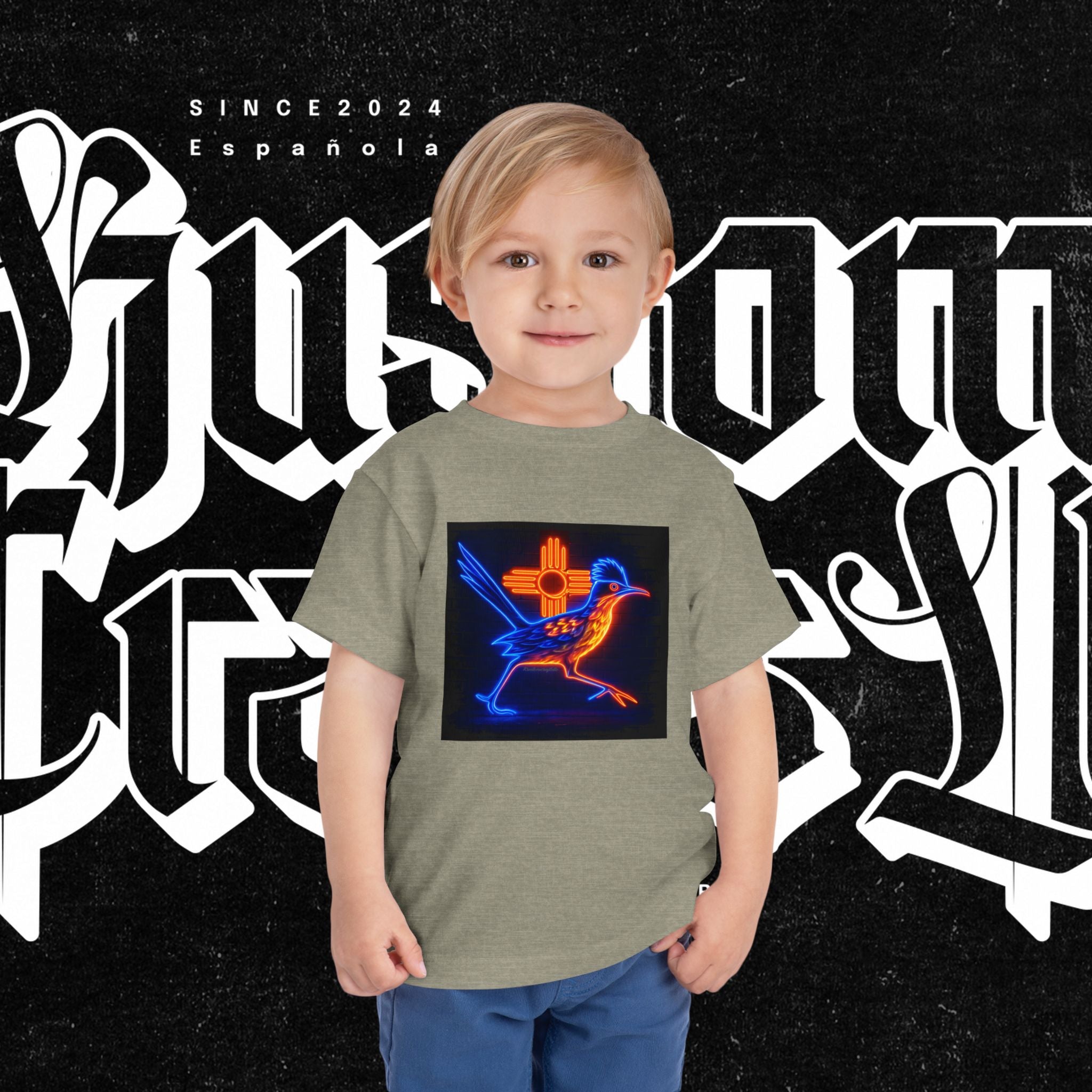 Neon Roadrunner New Mexico - Toddler Tee