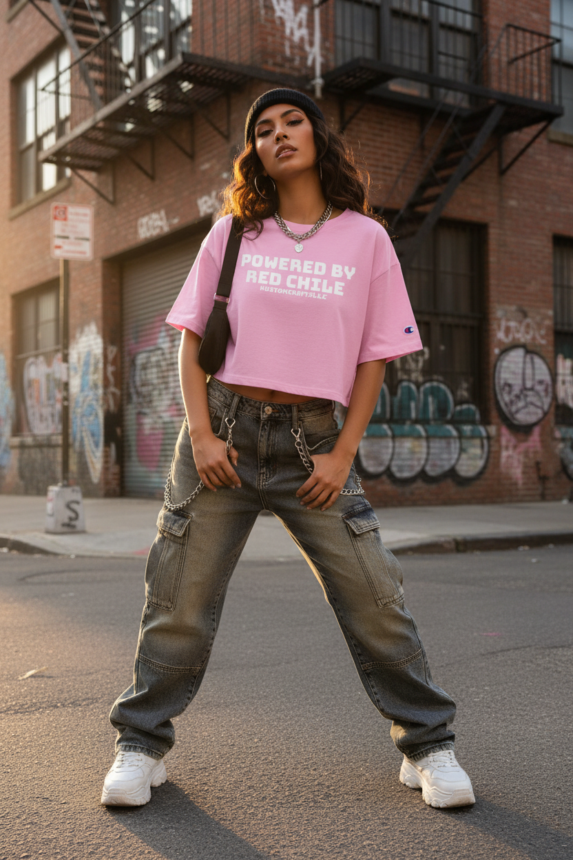 Powered by Red Chile - Women's Cropped T-Shirt