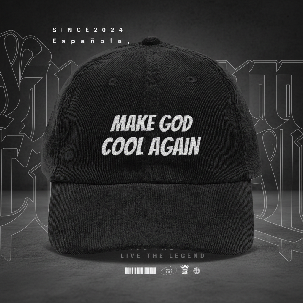 Make God Cool Again Vintage Corduroy Embroidery Cap