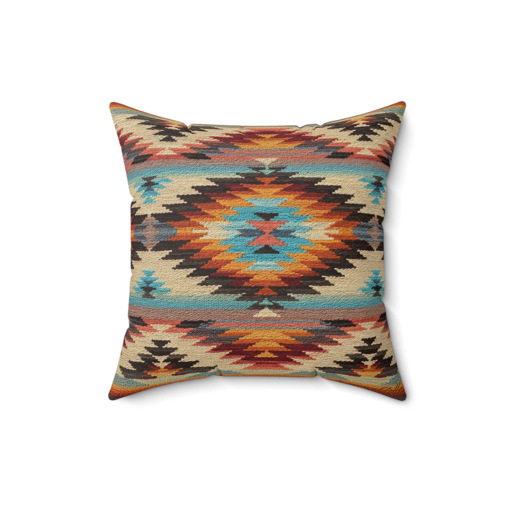 Southwestern - Faux Suede Square Pillow