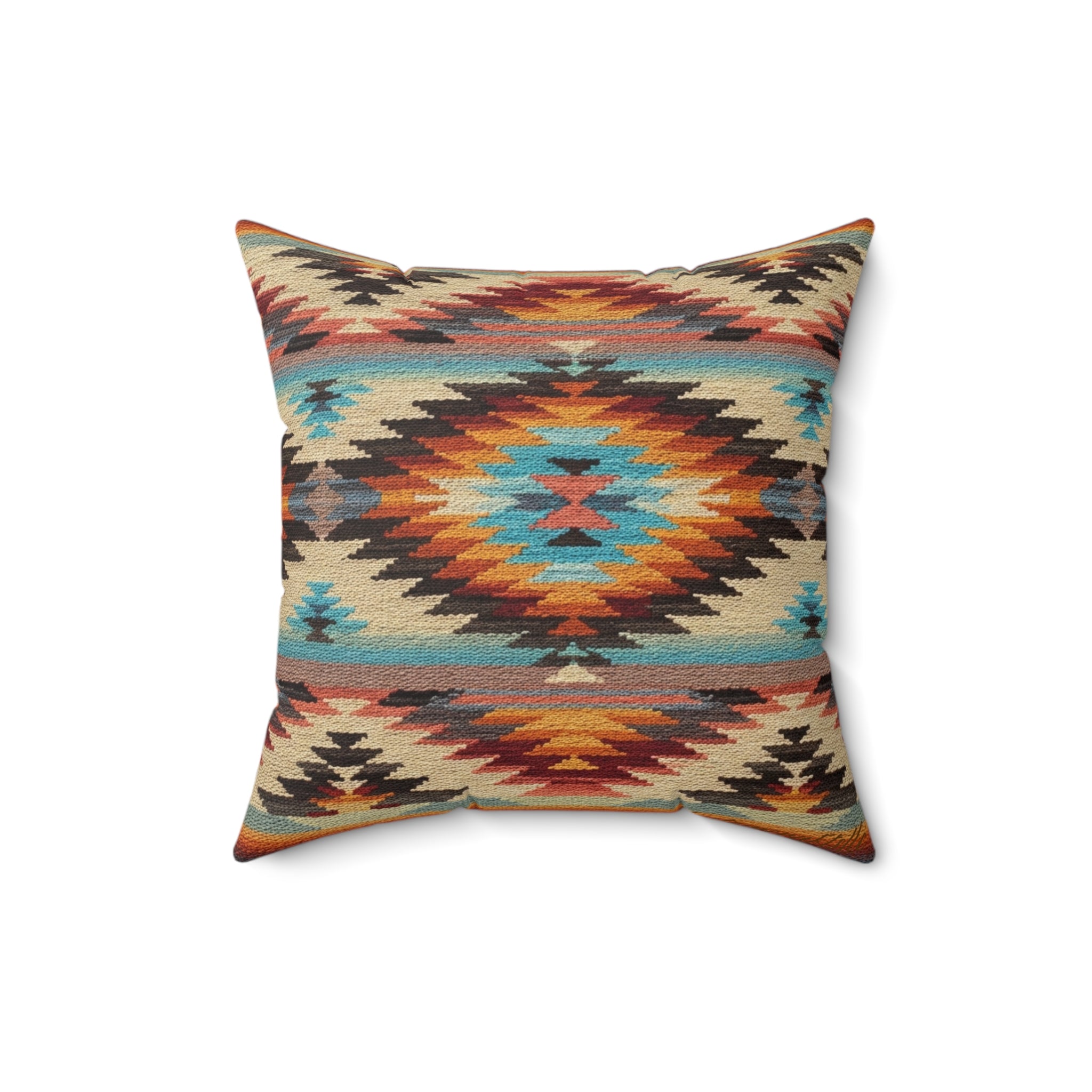 Southwestern - Faux Suede Square Pillow