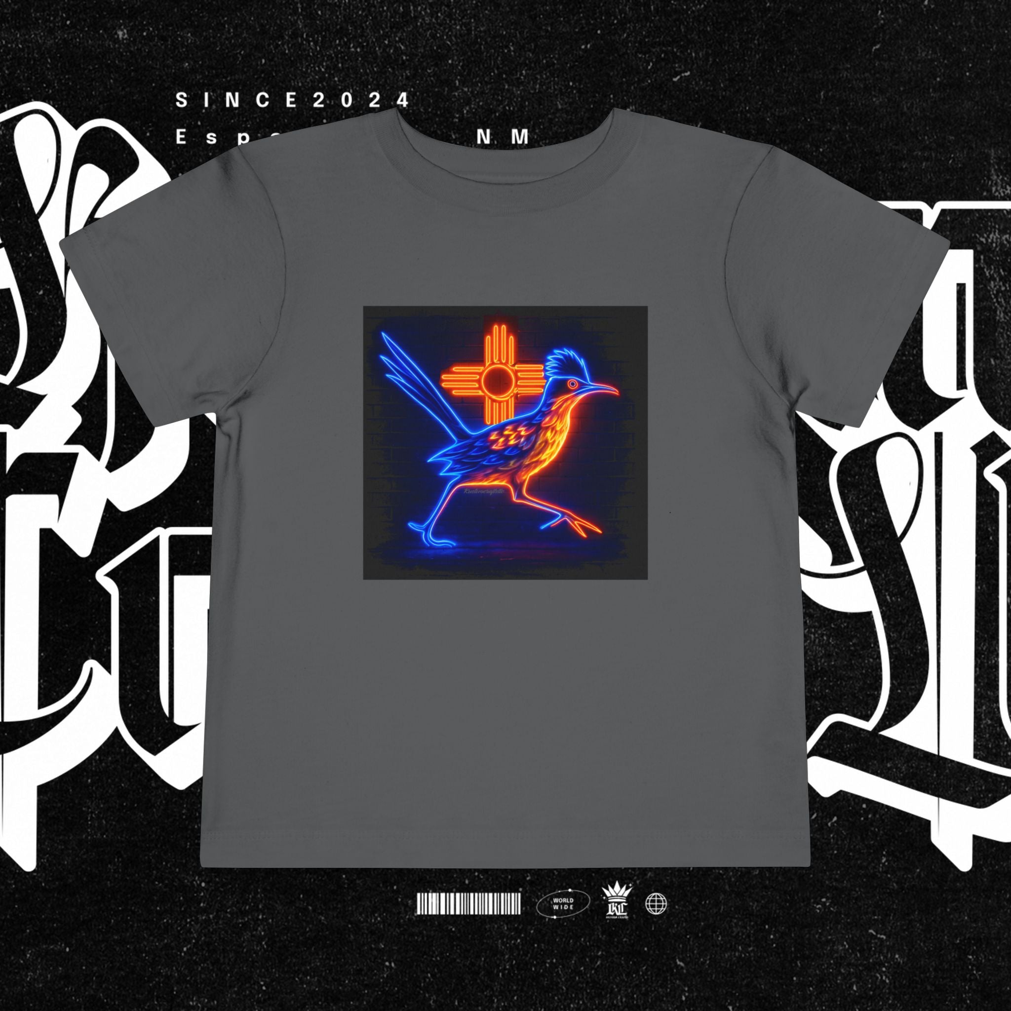 Neon Roadrunner New Mexico - Toddler Tee