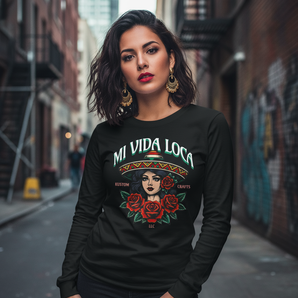 Mi Vida Loca - Long Sleeve T-Shirt (FRONT PRINT)
