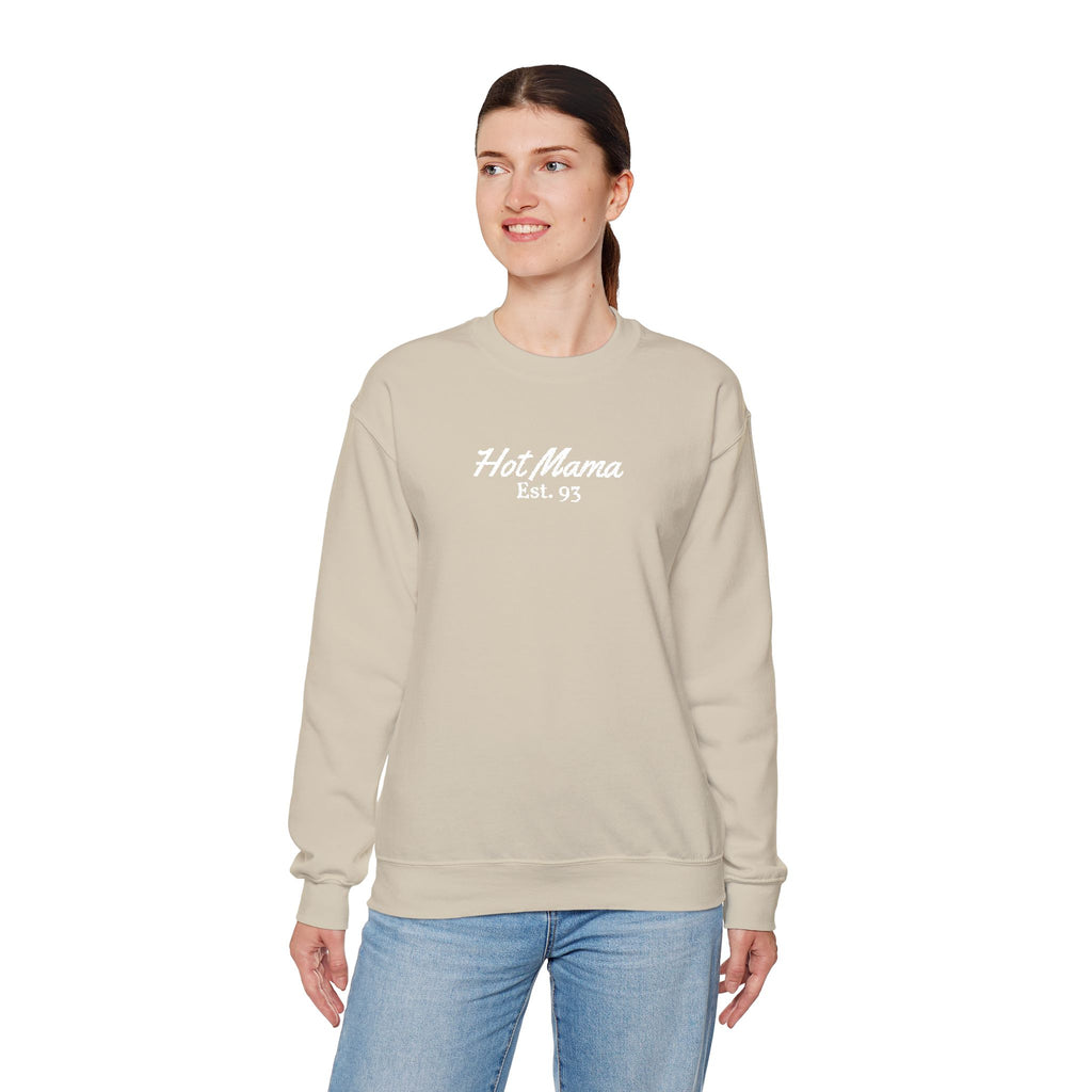 Hot Mama - Personalized Embroidery Crewneck Sweatshirt