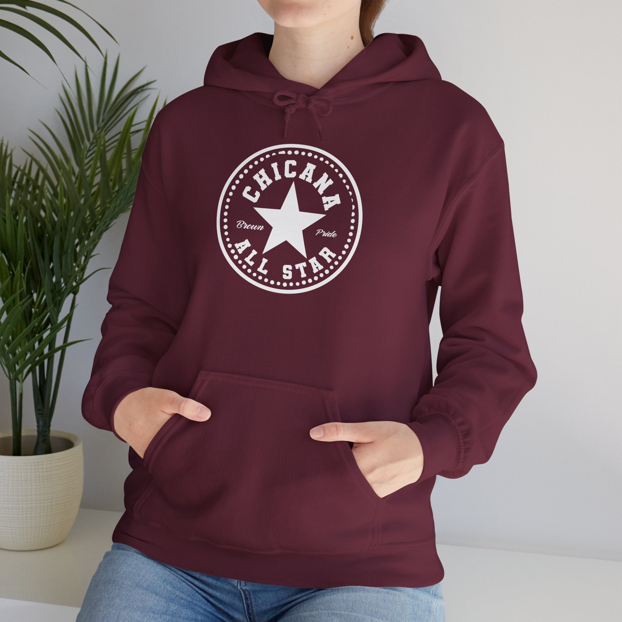 Chicana All Star Hoodie — Vintage Latina Pride Sweatshirt