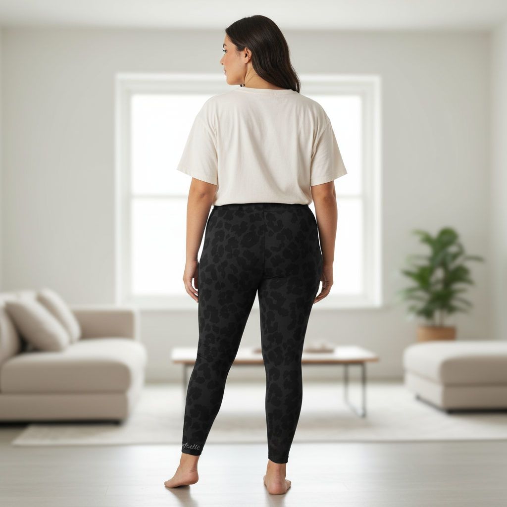 Plus Size Leopard Print - Leggings