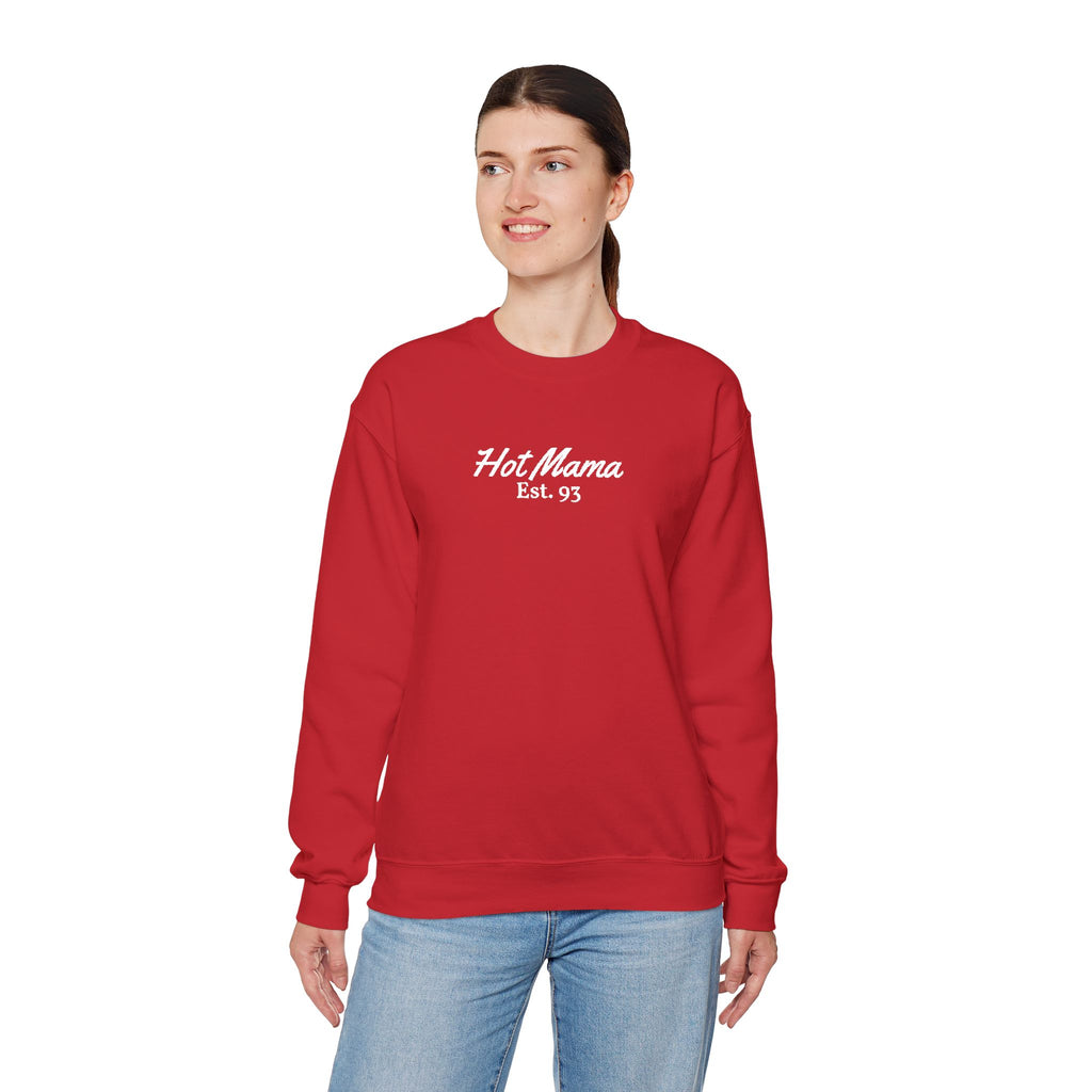 Hot Mama - Personalized Embroidery Crewneck Sweatshirt