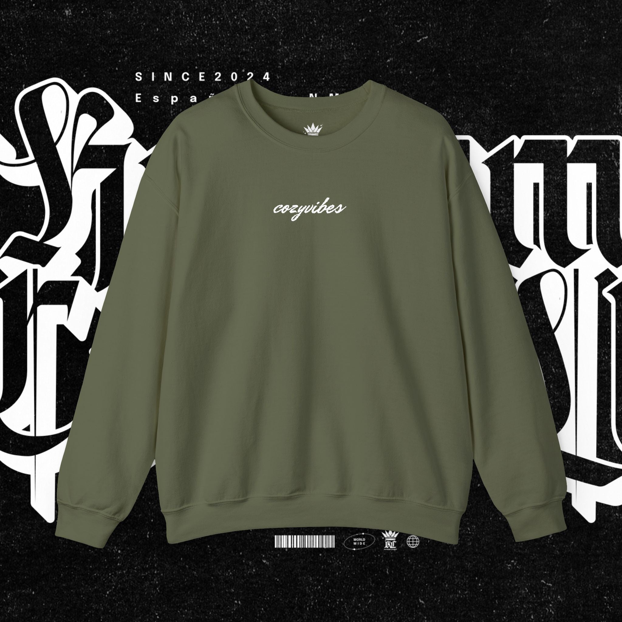 Cozy Vibes Embroidery Sweatshirt