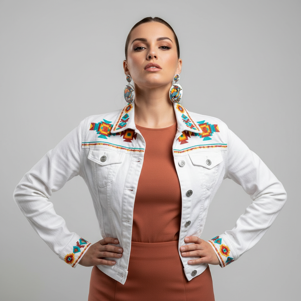 Roadrunner - Leather Round Earrings