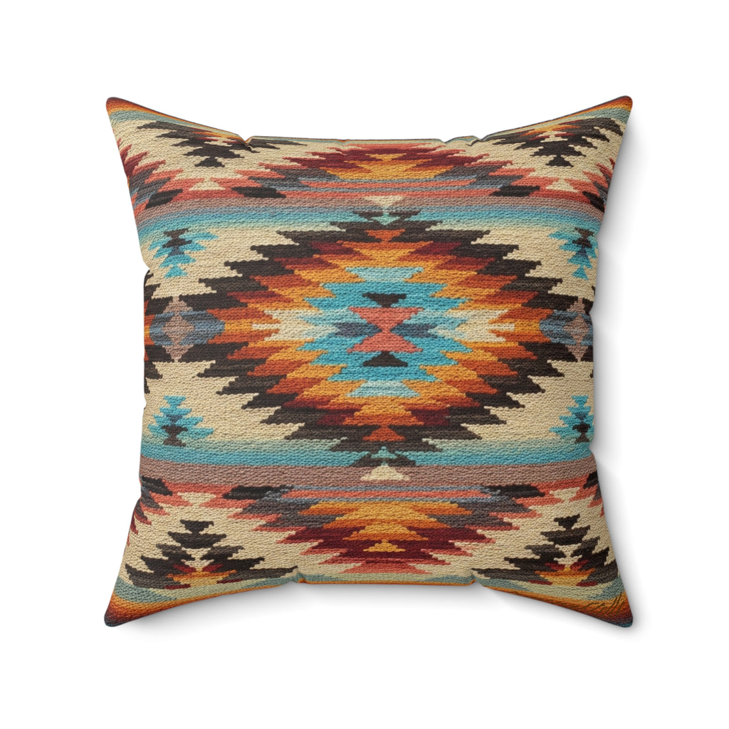 Southwestern - Faux Suede Square Pillow