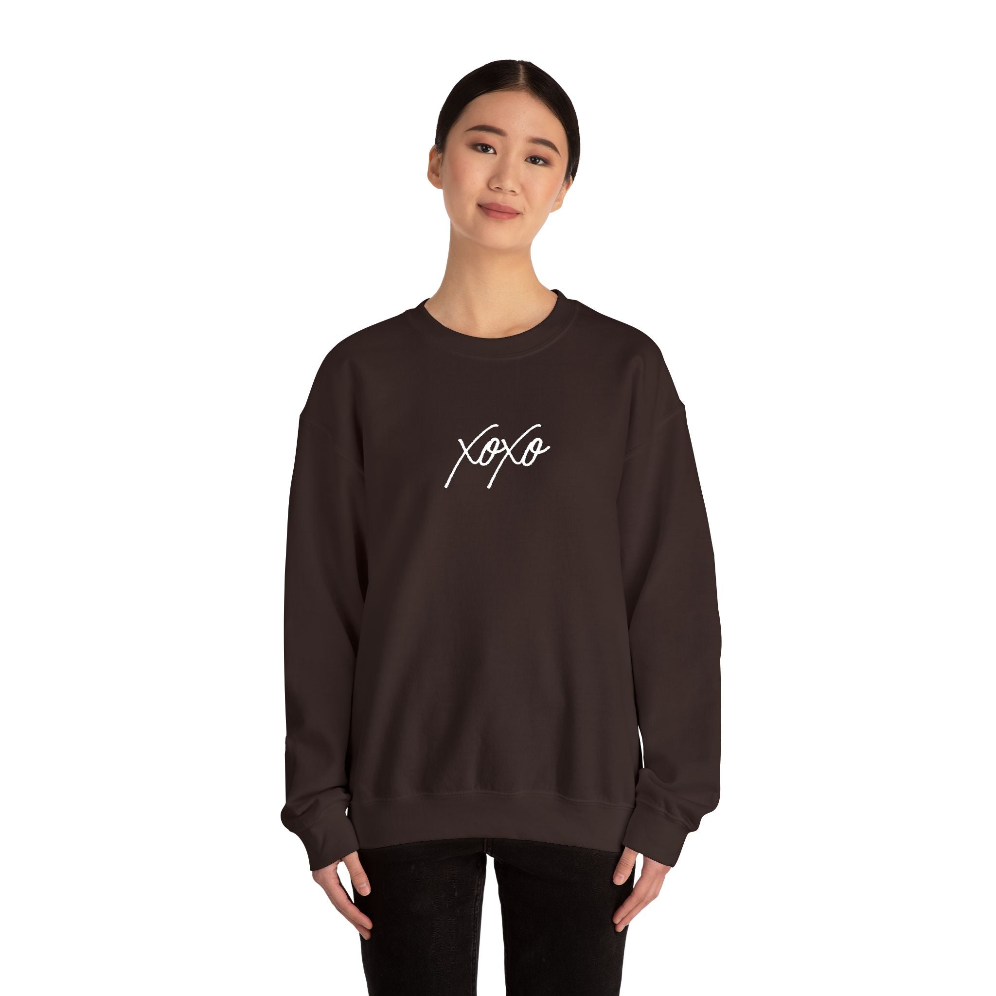 XOXO Embroidery Script Sweatshirt