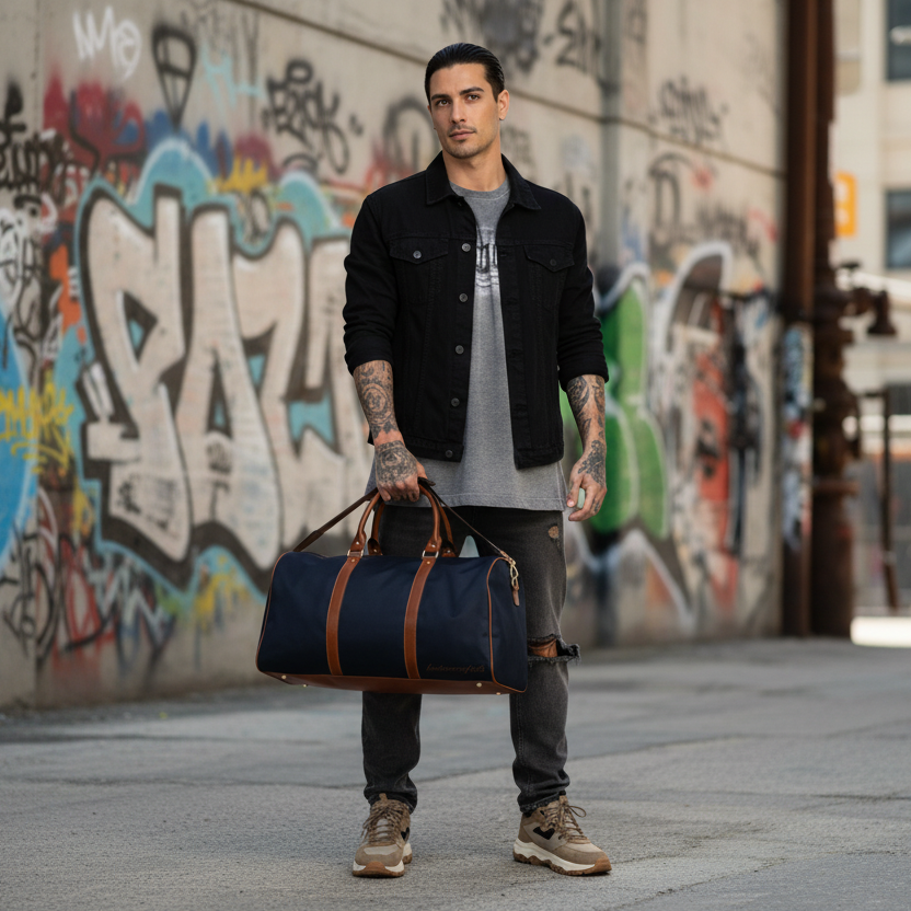 Black Grape Waterproof Travel Bag