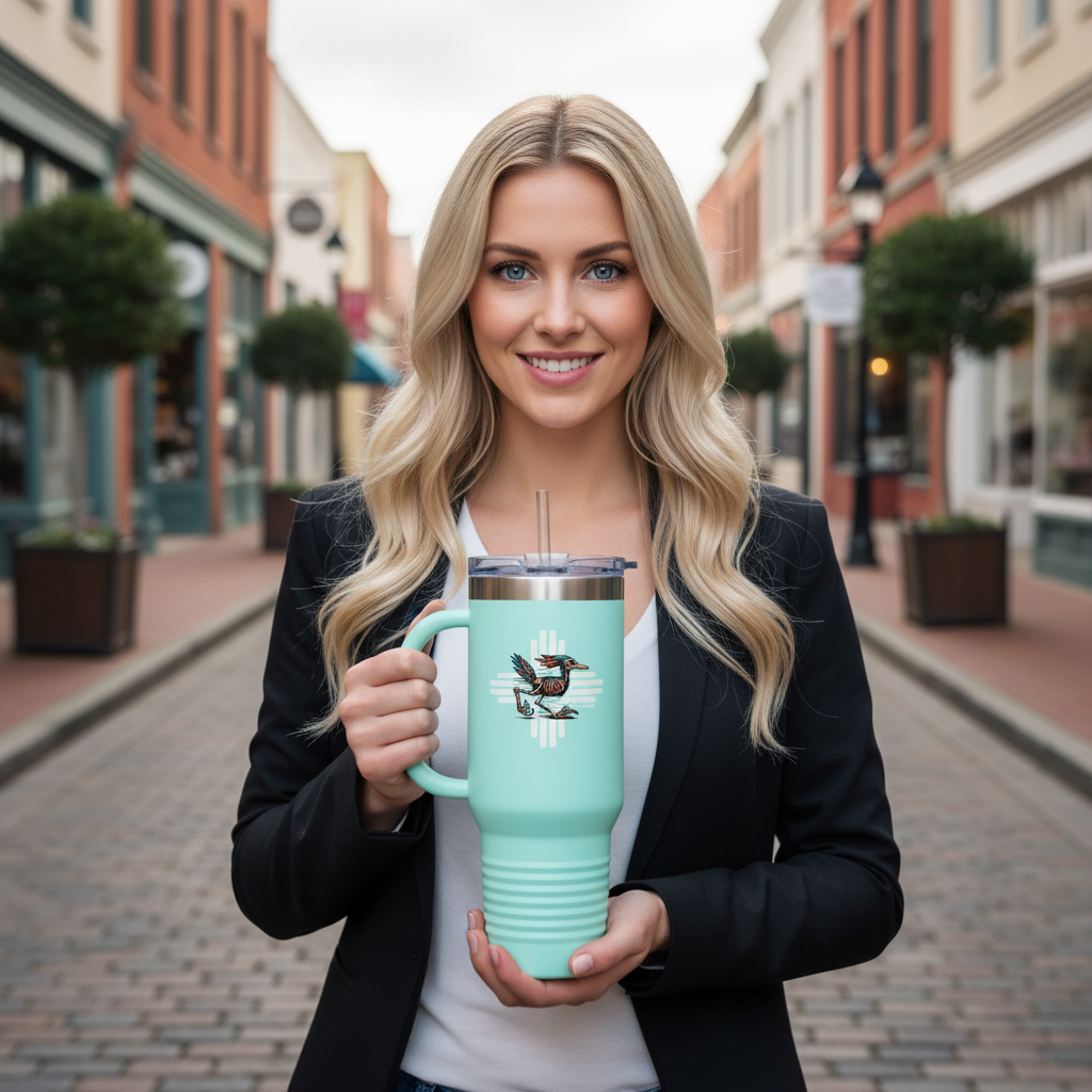 New Mexico Roadrunner - Insulated Travel Mug