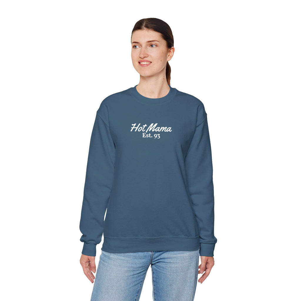 Hot Mama - Personalized Embroidery Crewneck Sweatshirt