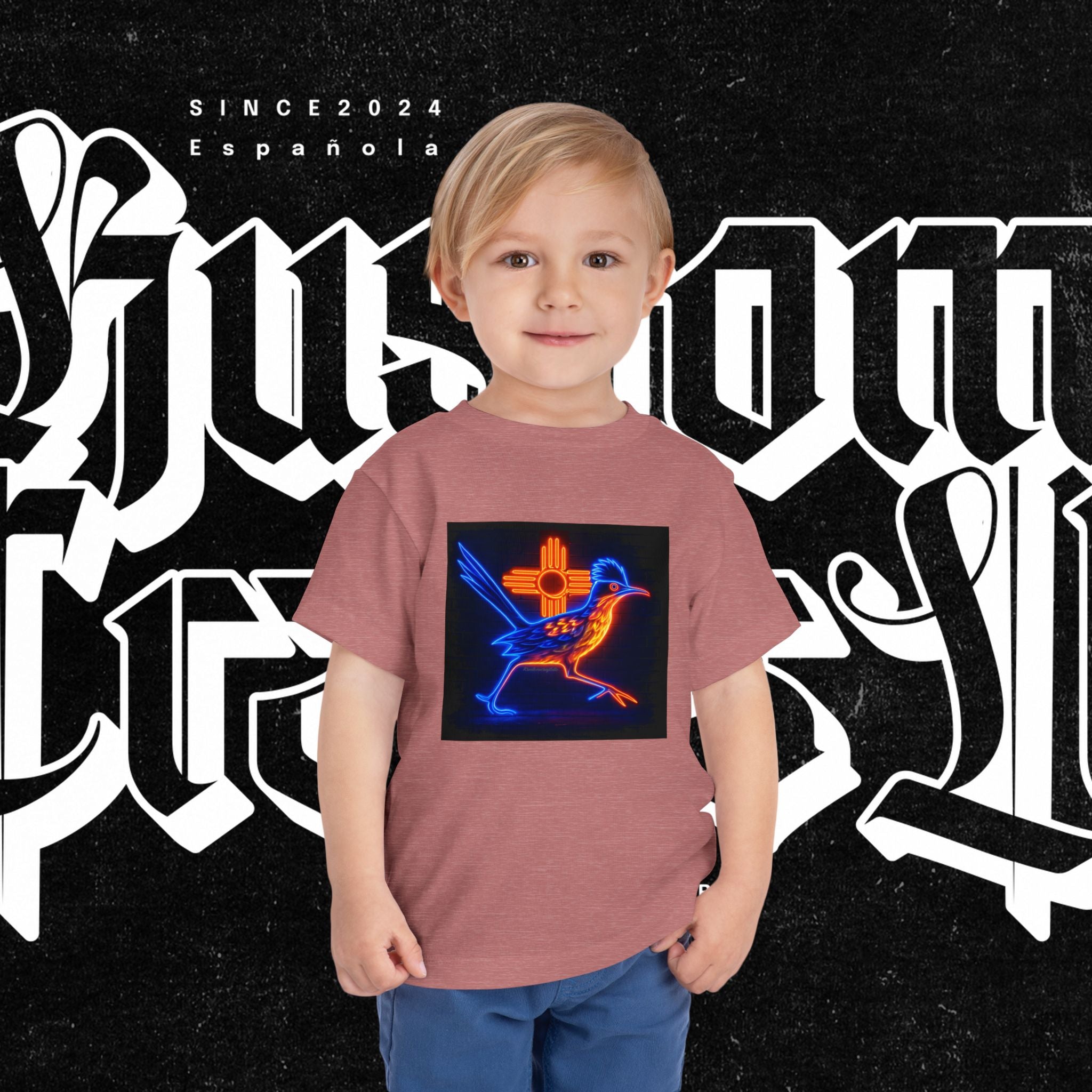 Neon Roadrunner New Mexico - Toddler Tee