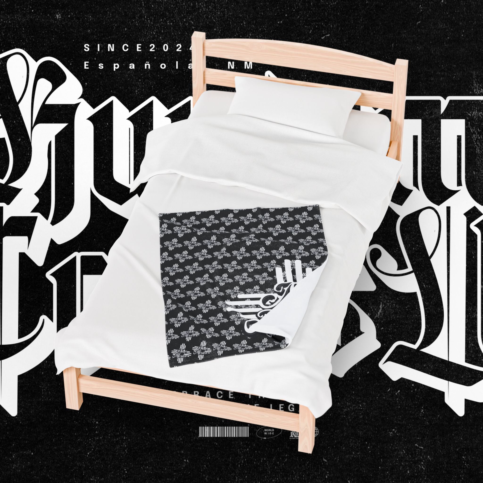 New Mexico Velveteen Plush Blanket