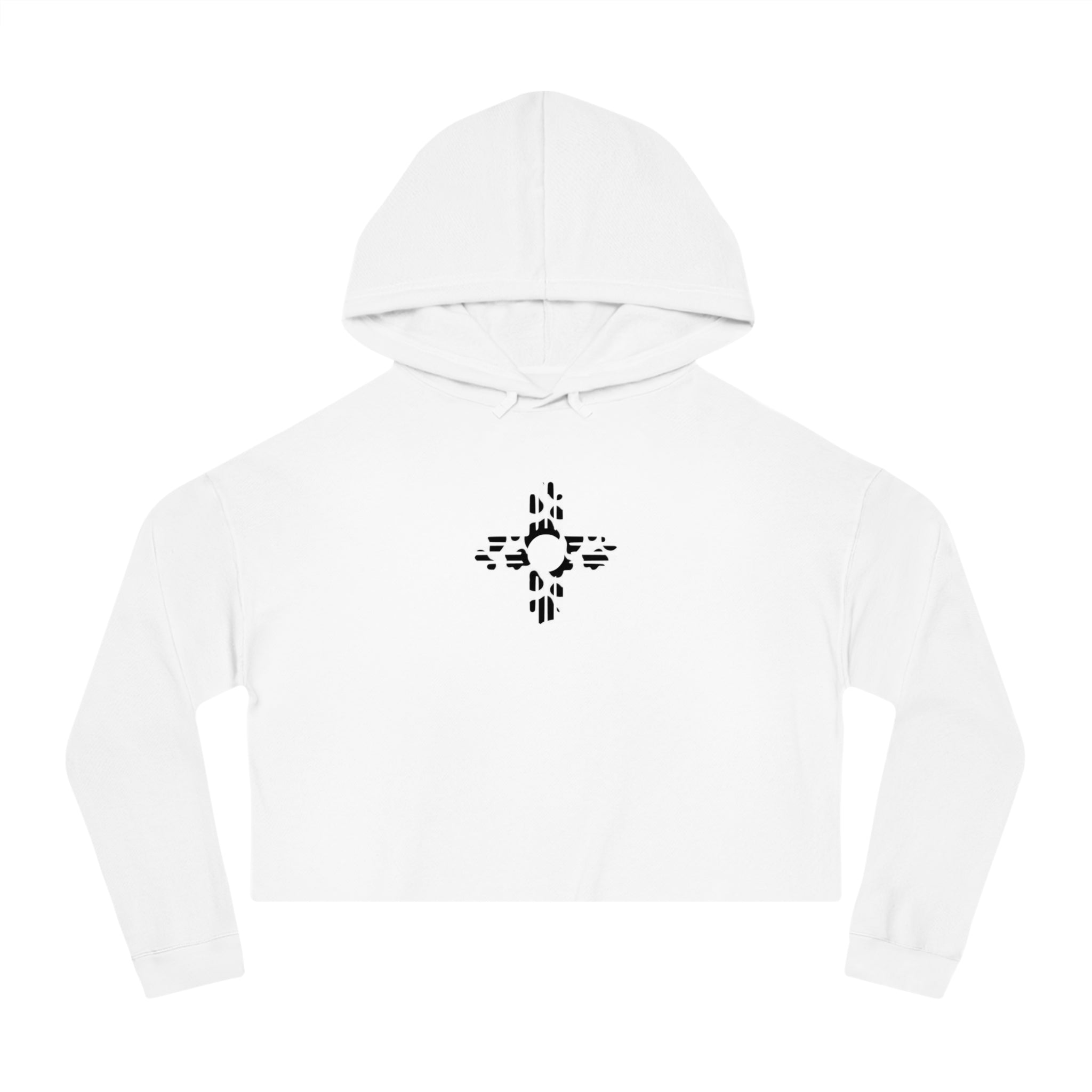 Zia Sun, Cow Print - Cropped Hoodie