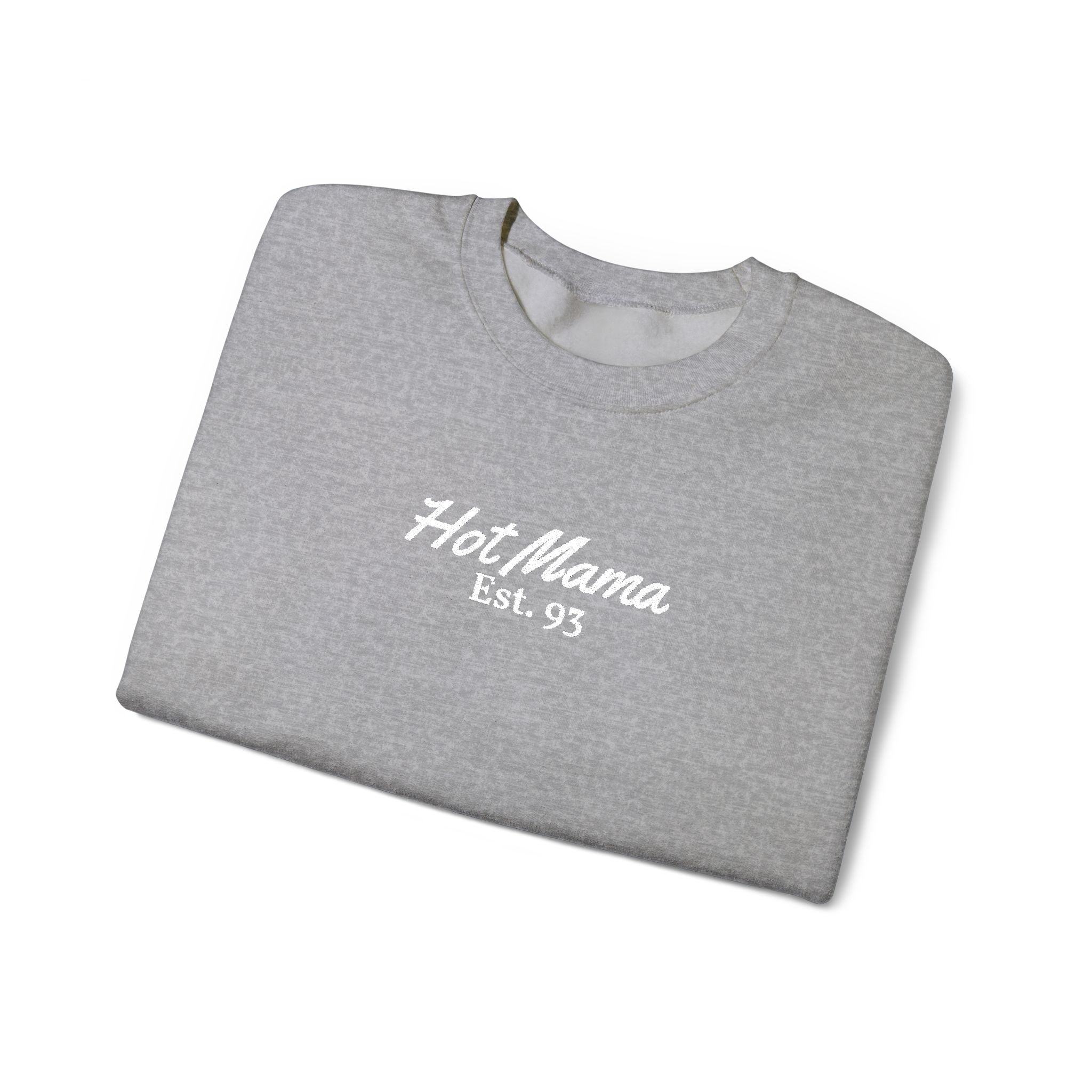 Hot Mama - Personalized Embroidery Crewneck Sweatshirt