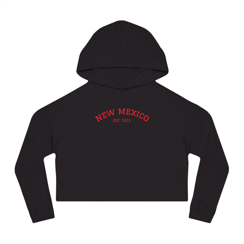 New Mexico Cropped Women's Hooded Sweatshirt