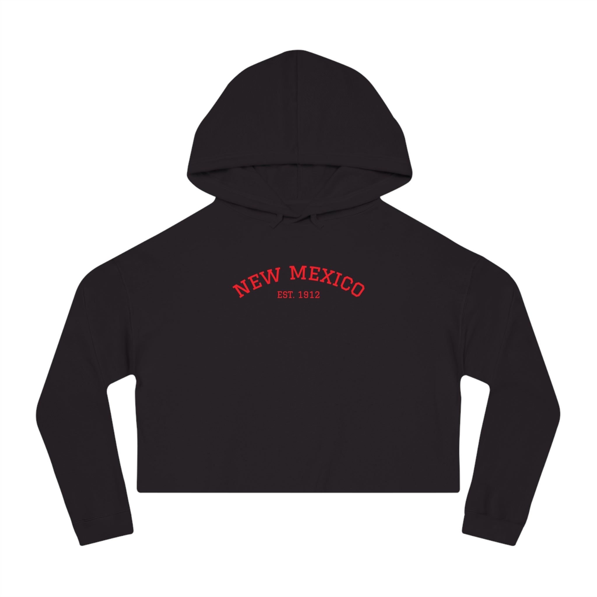 New Mexico Cropped Women's Hooded Sweatshirt