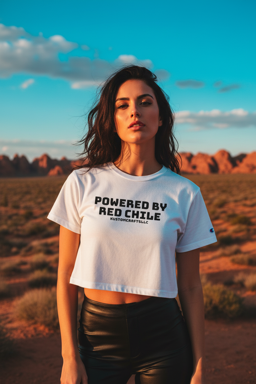 Powered by Red Chile - Women's Cropped T-Shirt