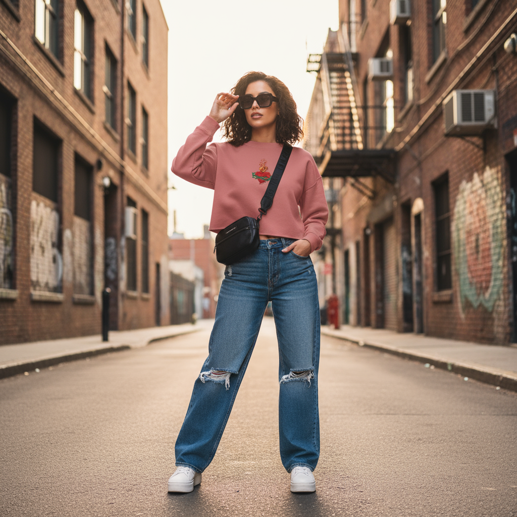 Sacred Heart Cropped Sweatshirt