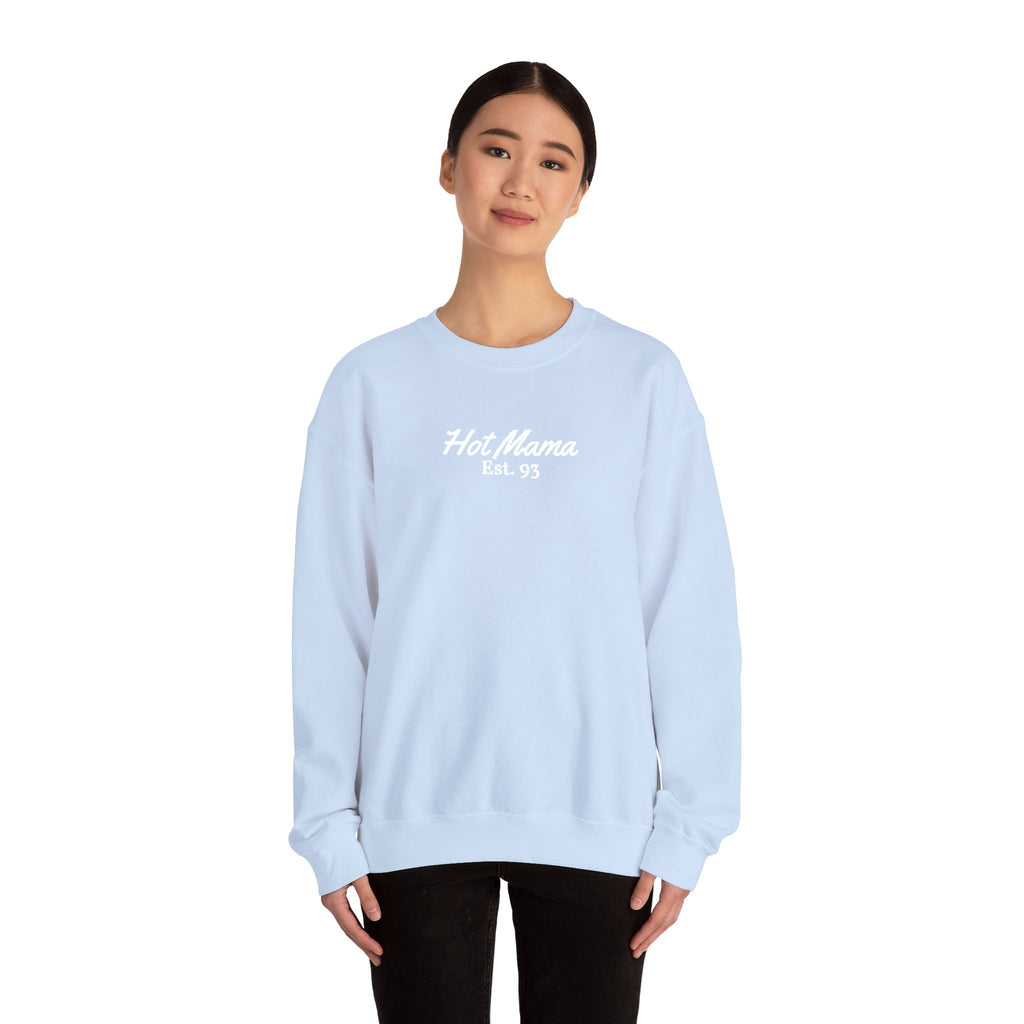 Hot Mama - Personalized Embroidery Crewneck Sweatshirt