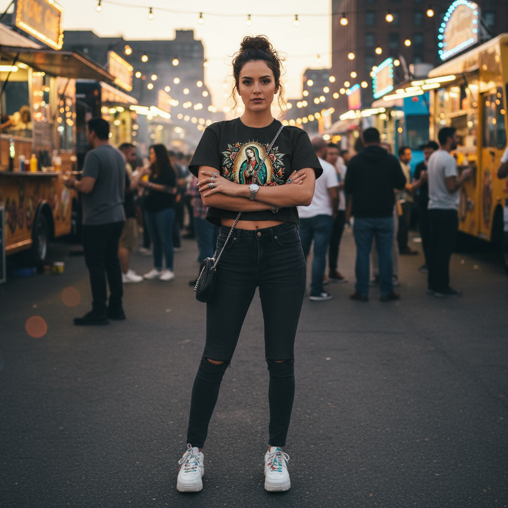 Virgen De Guadalupe - Cropped Tee