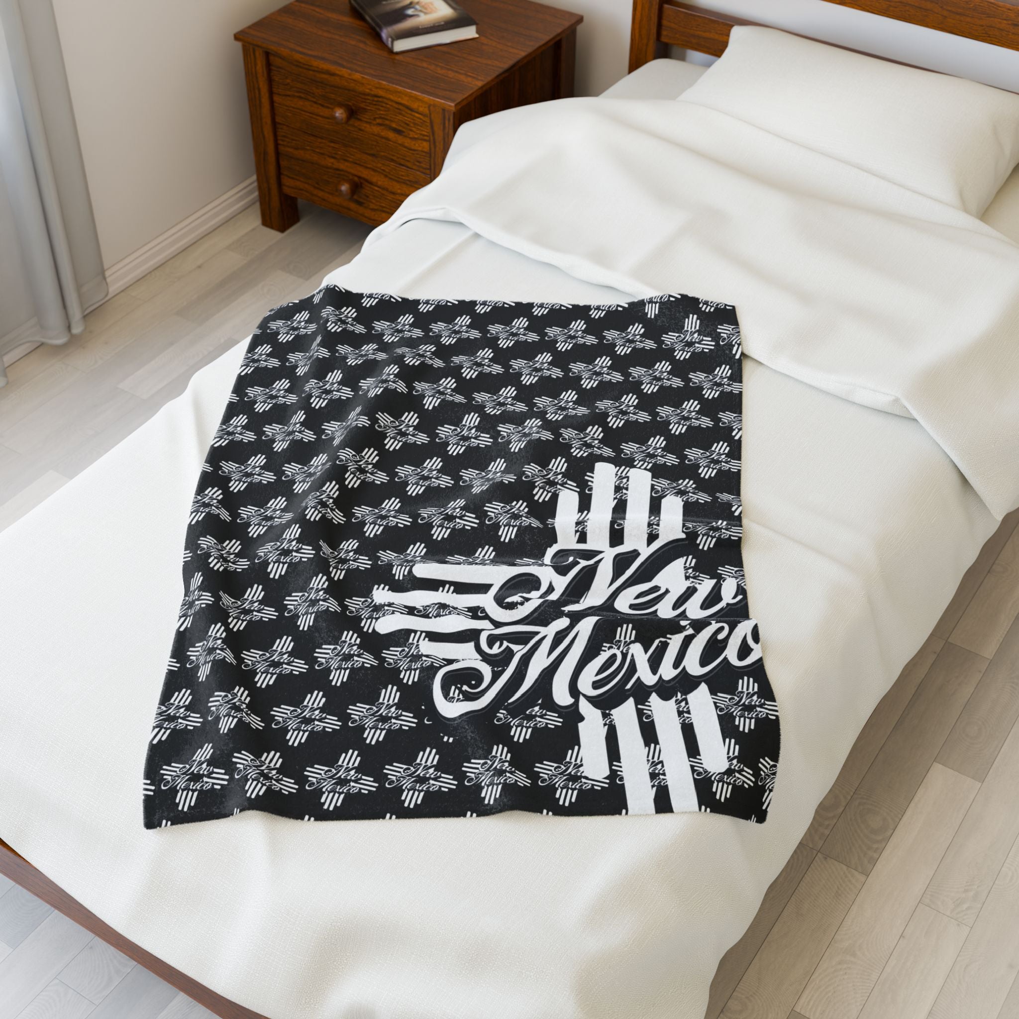 New Mexico Velveteen Plush Blanket