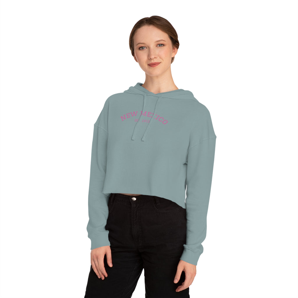 New Mexico Cropped Women's Hooded Sweatshirt