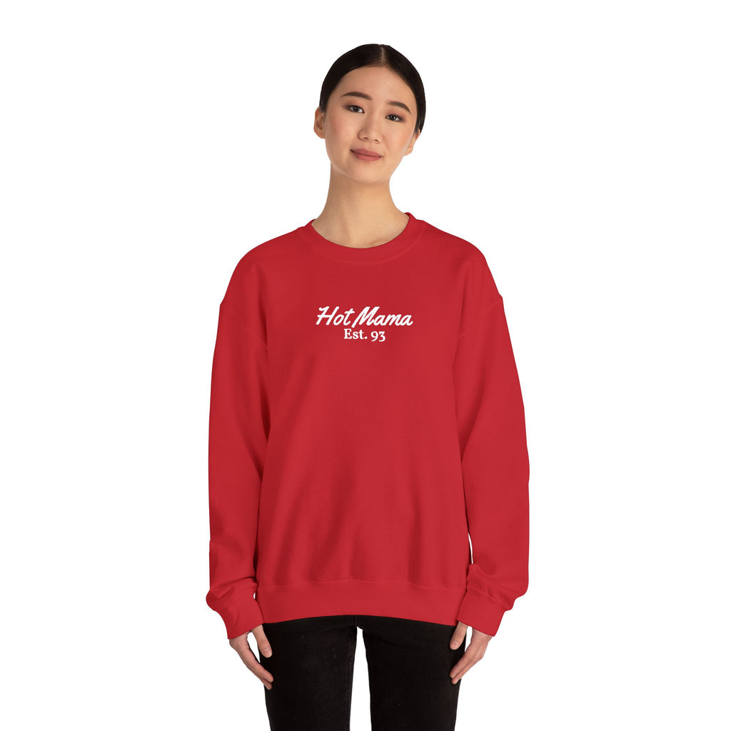 Hot Mama - Personalized Embroidery Crewneck Sweatshirt