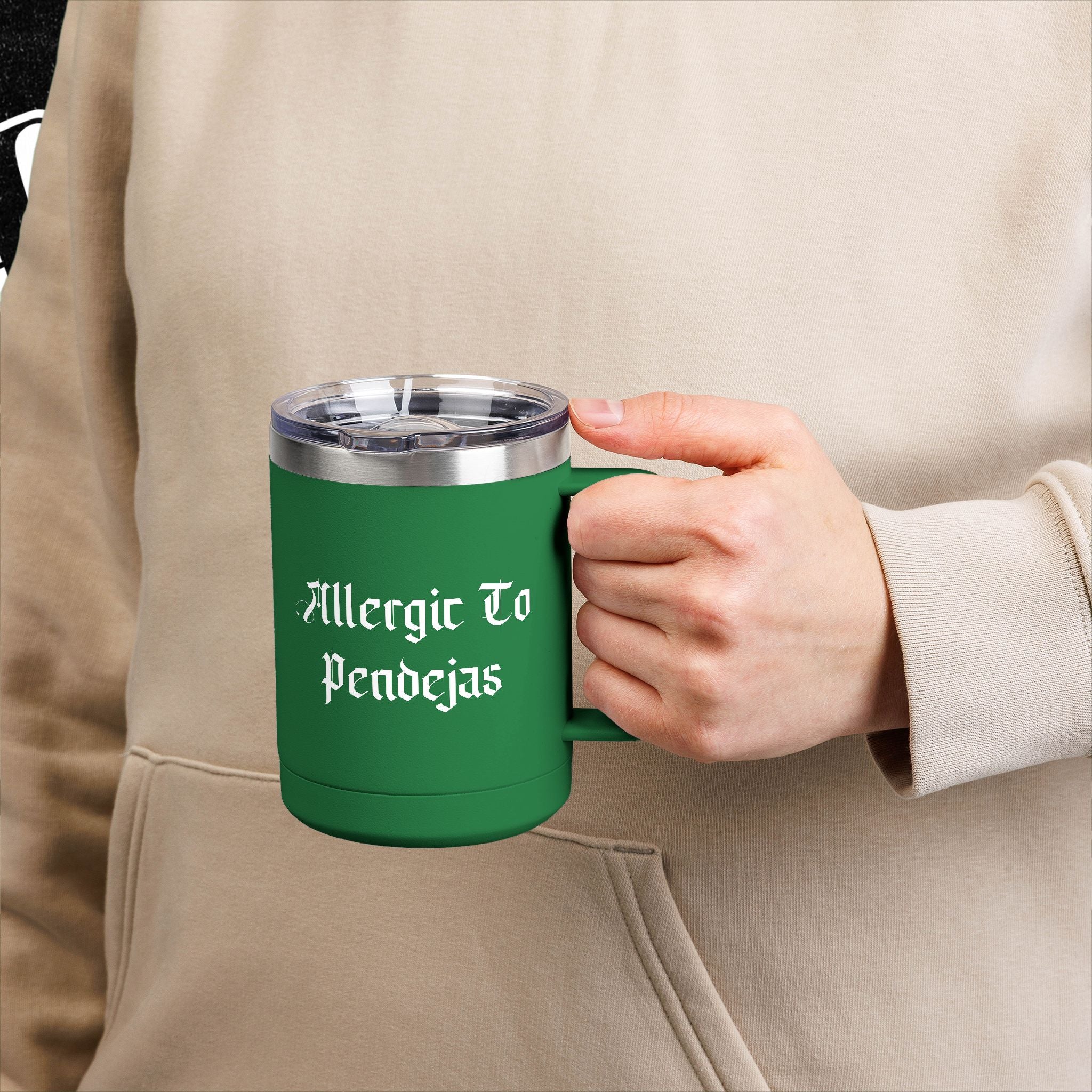 Allergic To Pendejas Coffee Mug Tumbler, 15oz