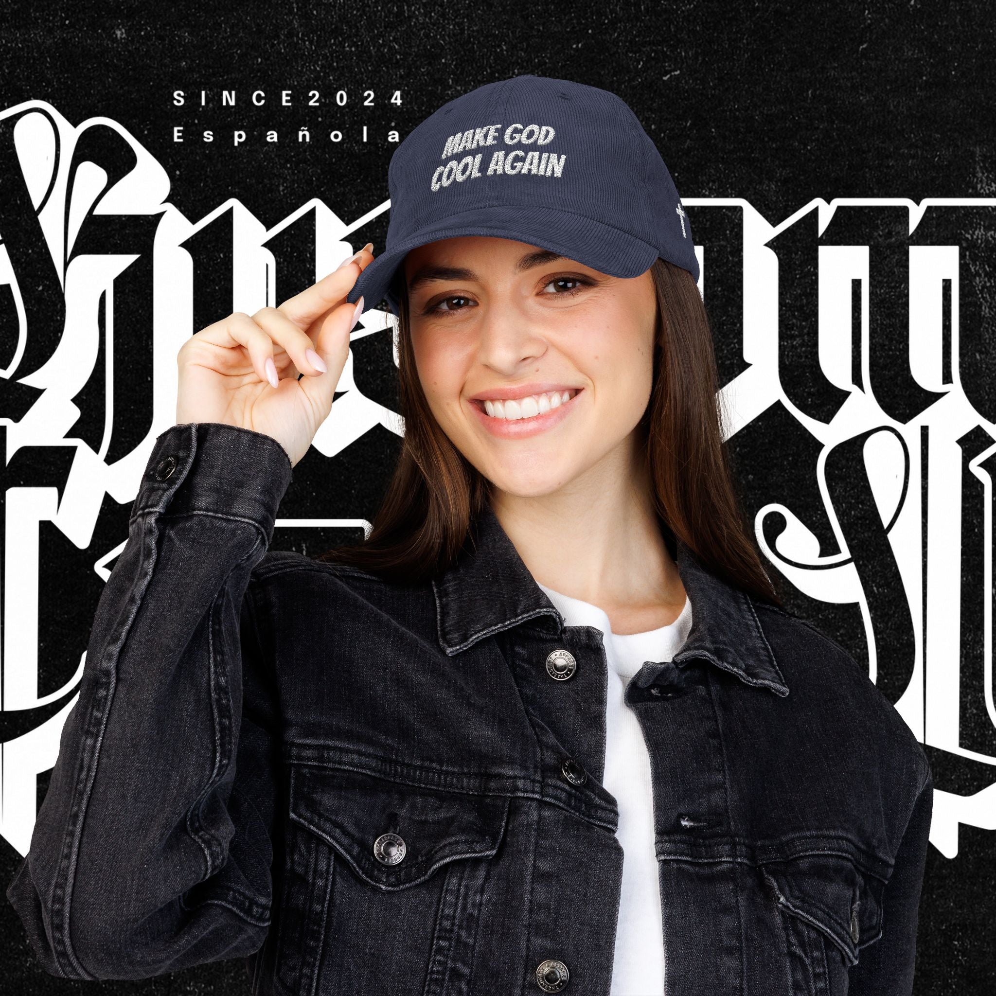 Make God Cool Again Vintage Corduroy Embroidery Cap