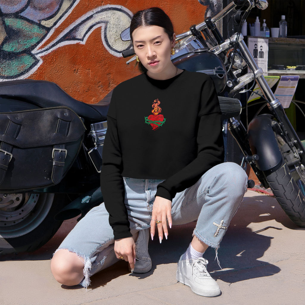 Sacred Heart Cropped Sweatshirt