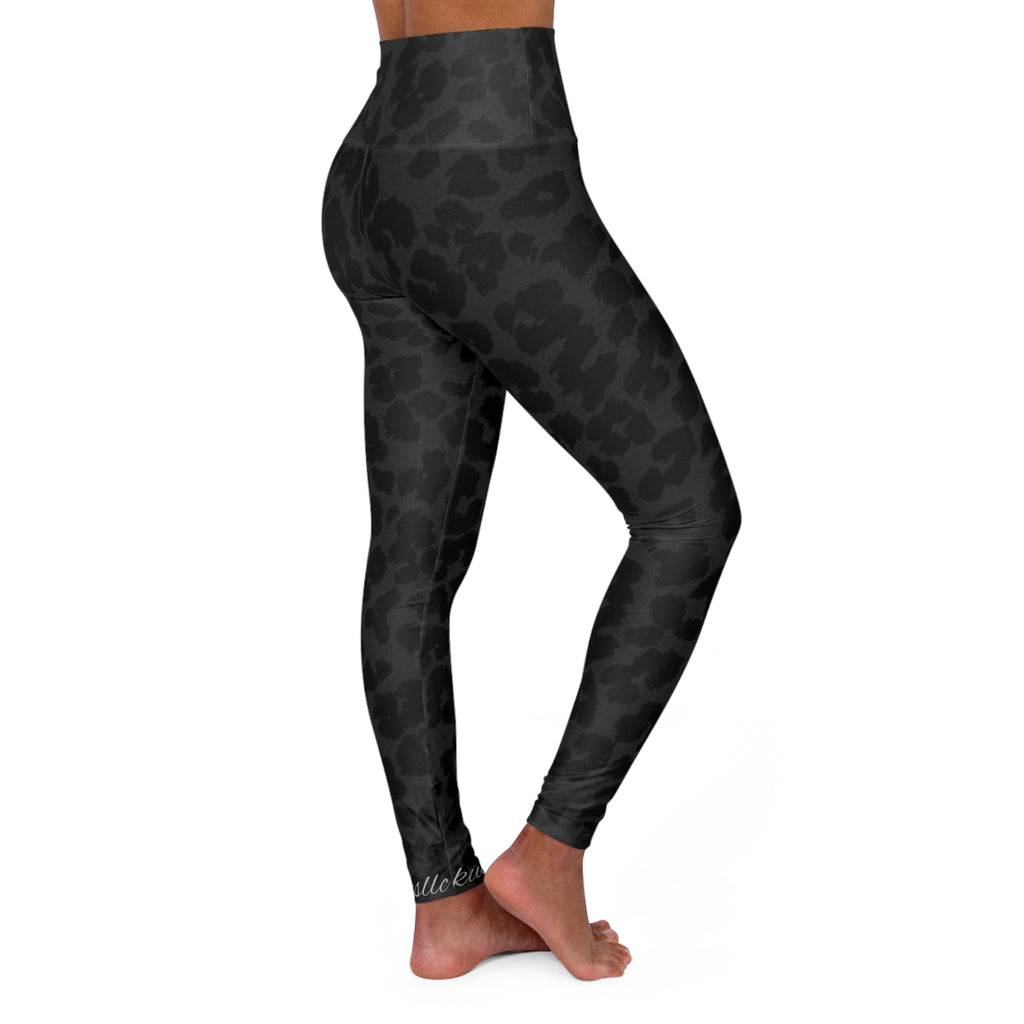 Black Cheetah - High Waisted Yoga Leggings