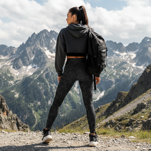 Black Cheetah - High Waisted Yoga Leggings