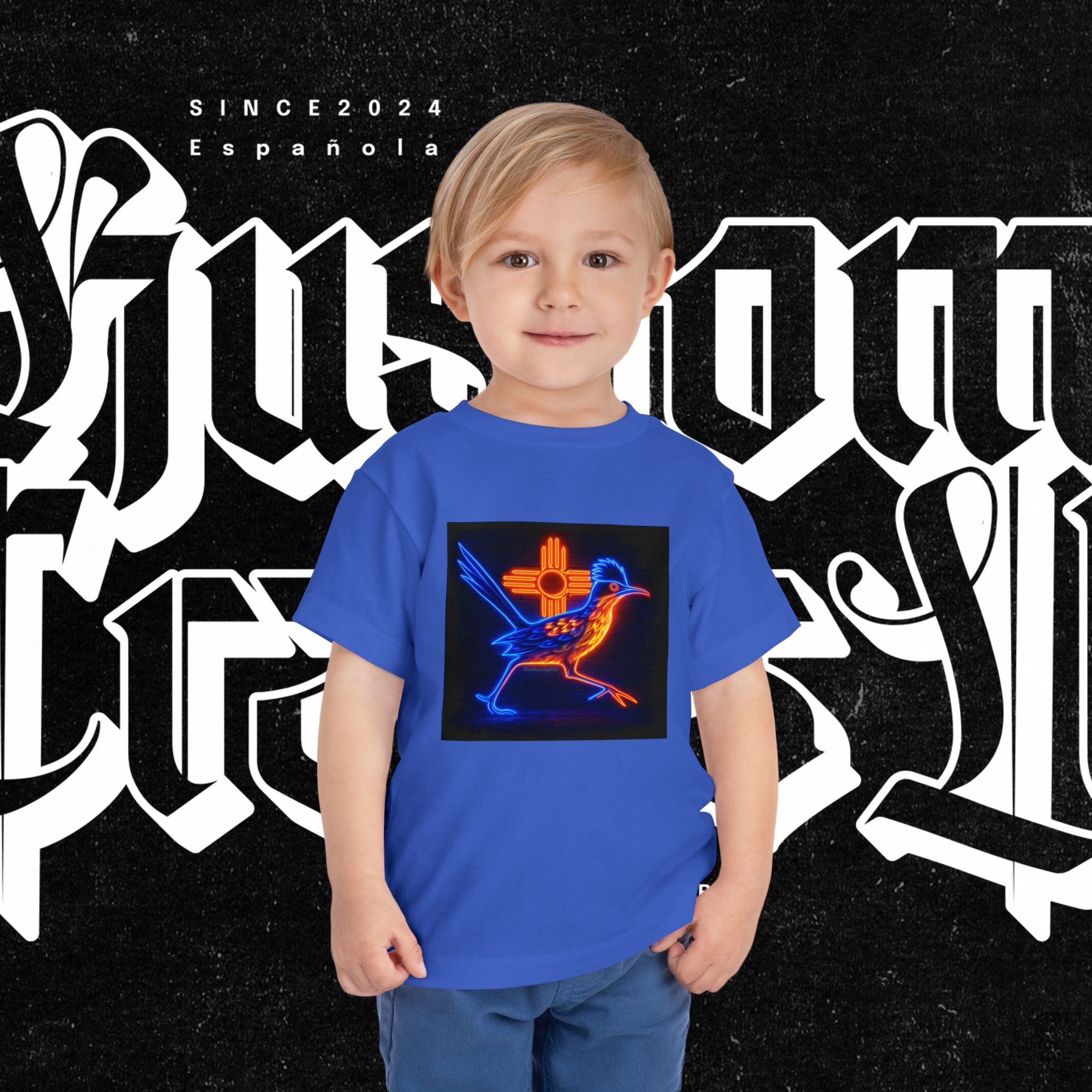 Neon Roadrunner New Mexico - Toddler Tee