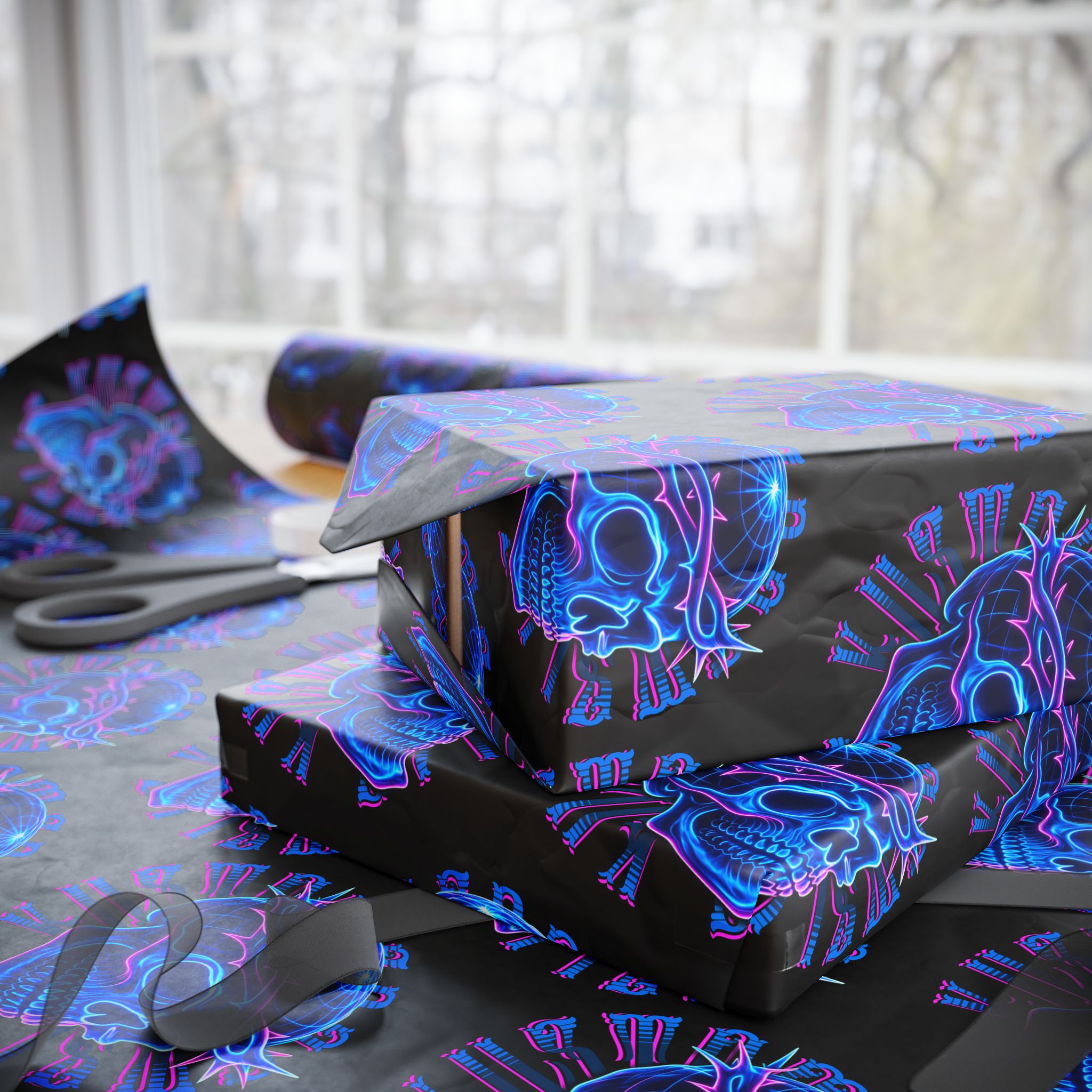 Neon Crown of Thorns — Wrapping Paper