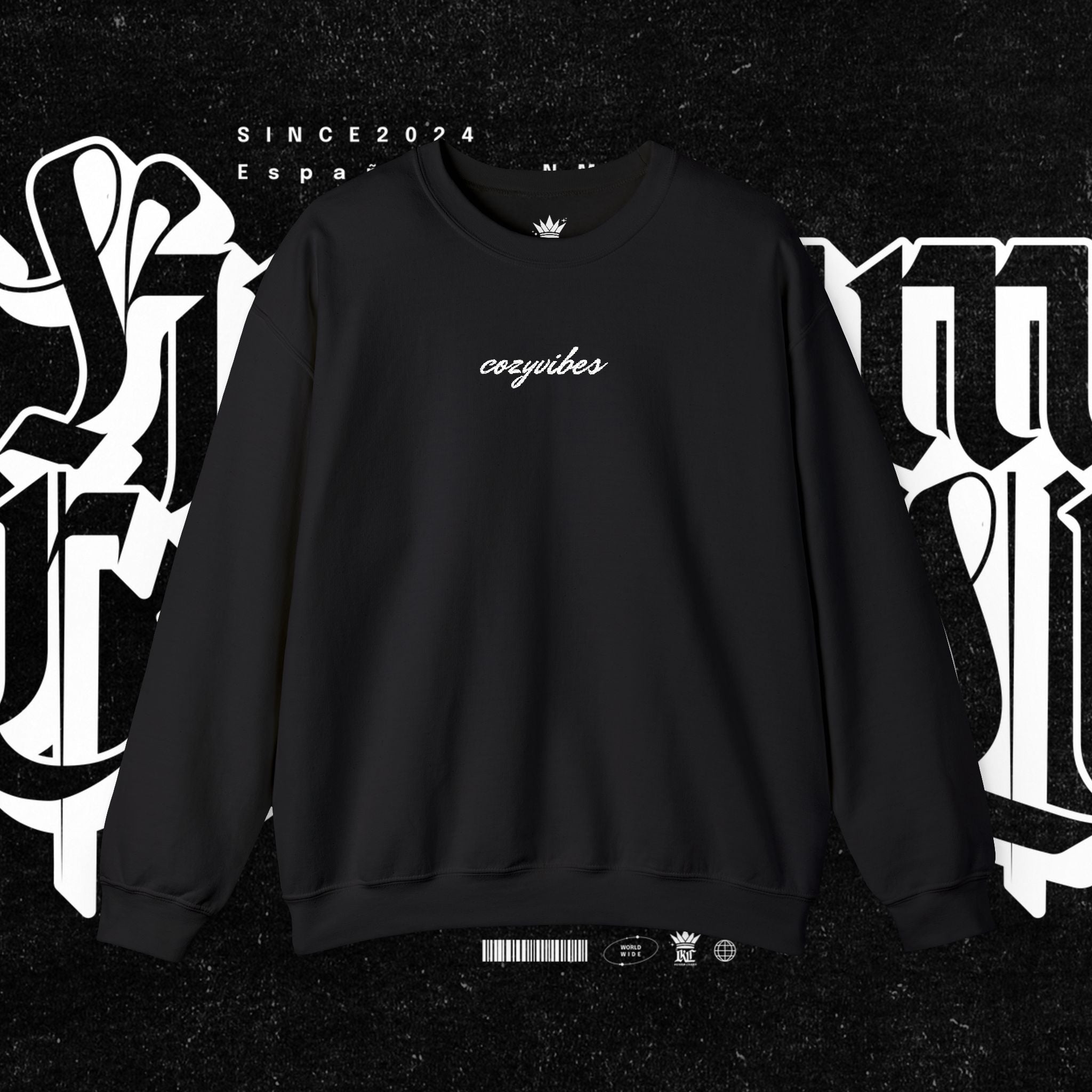 Cozy Vibes Embroidery Sweatshirt