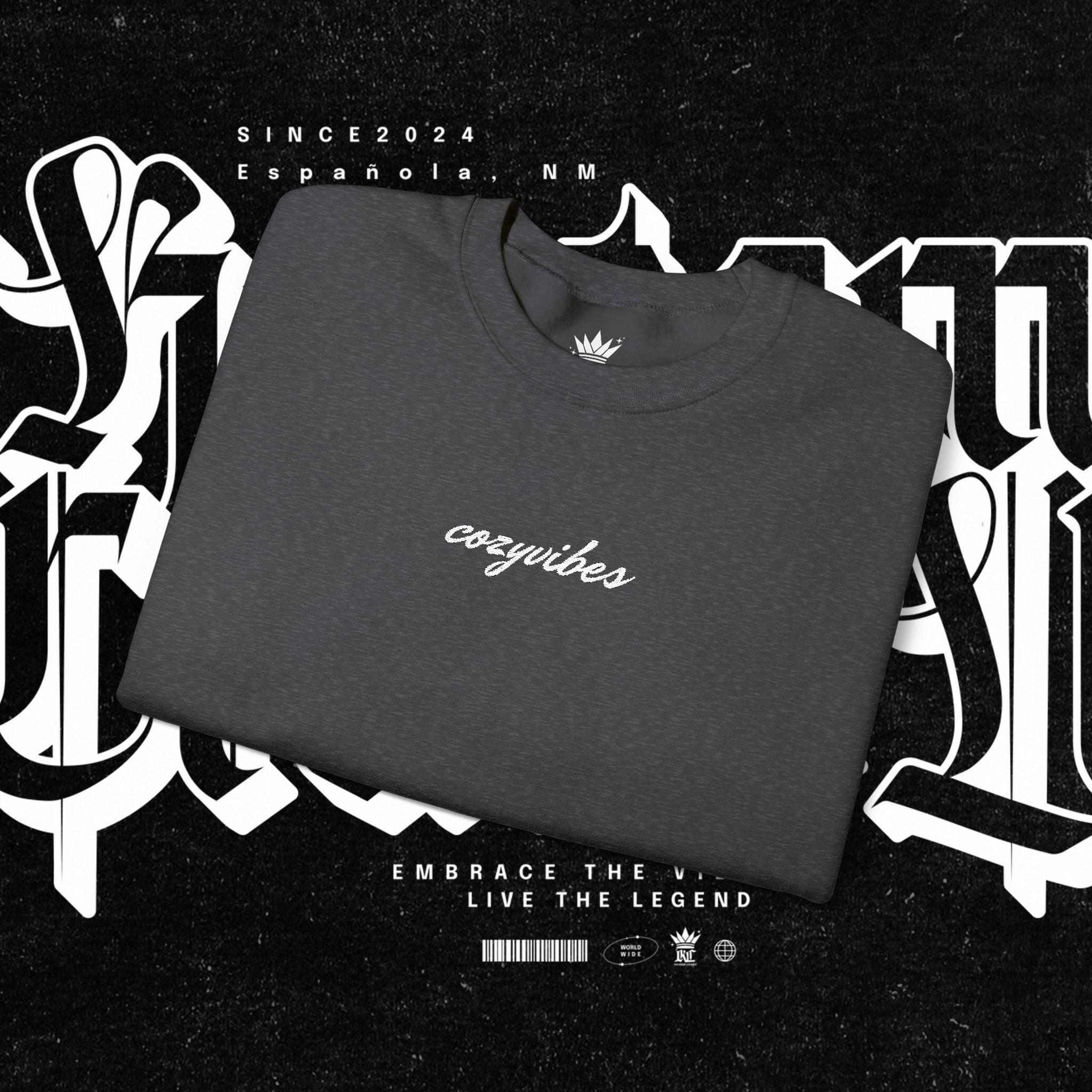 Cozy Vibes Embroidery Sweatshirt