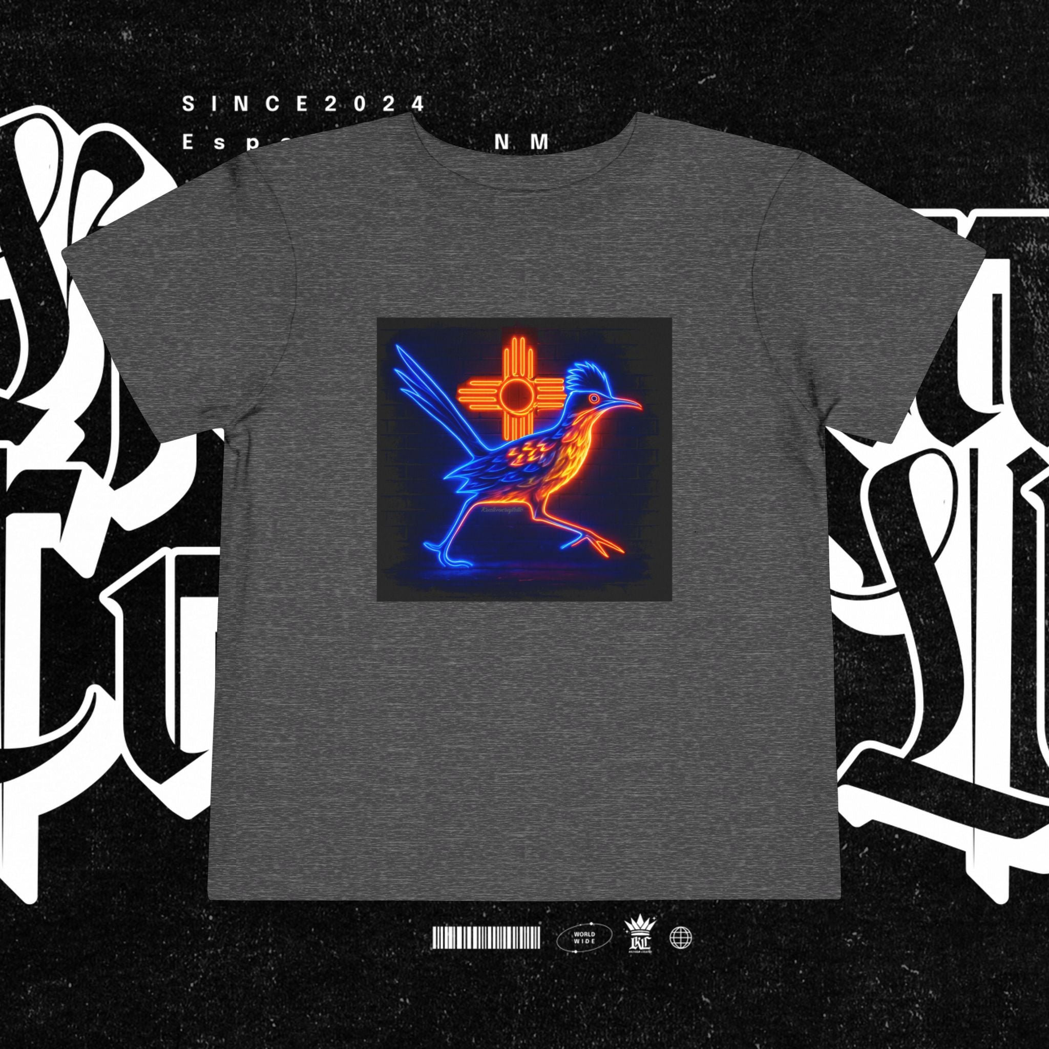 Neon Roadrunner New Mexico - Toddler Tee
