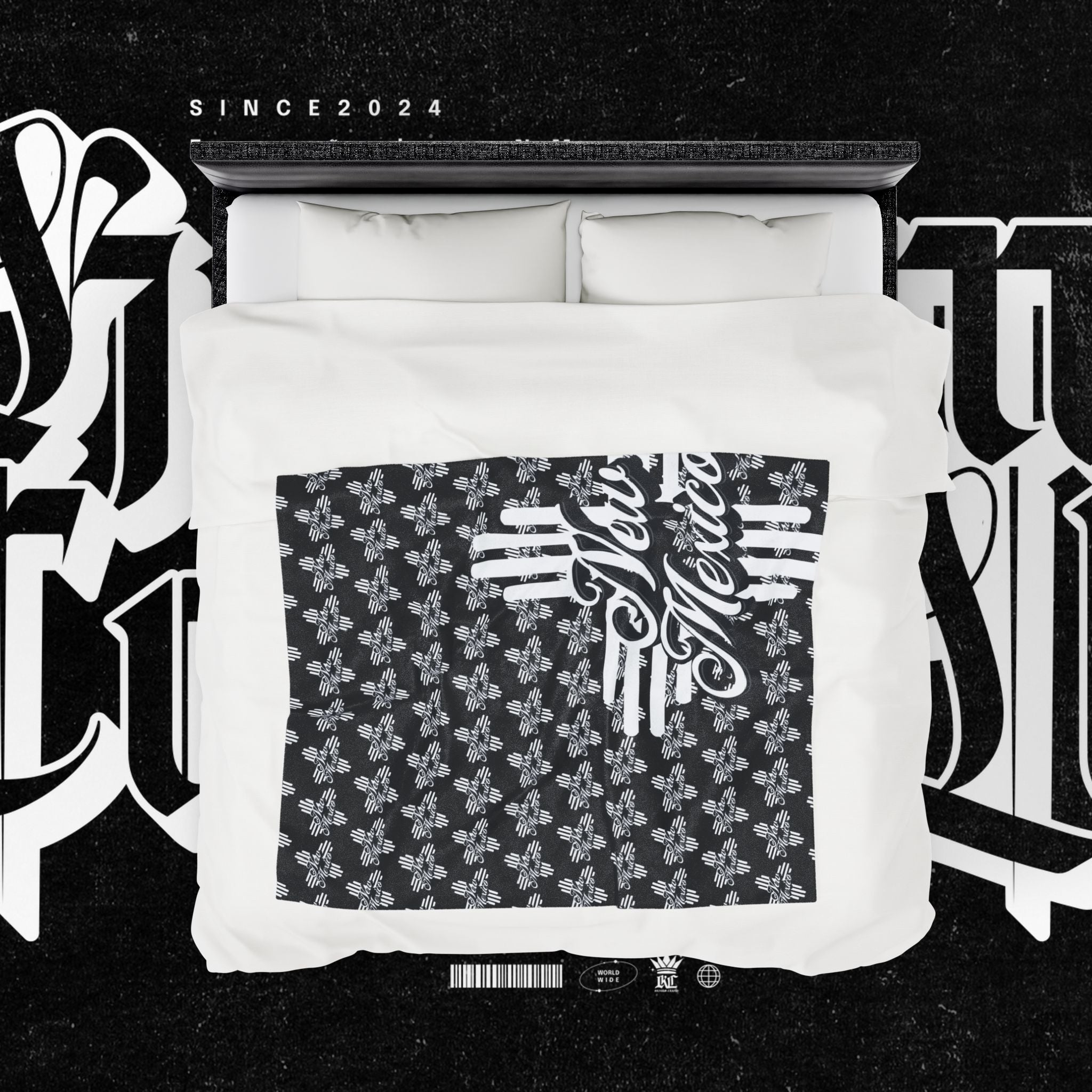 New Mexico Velveteen Plush Blanket