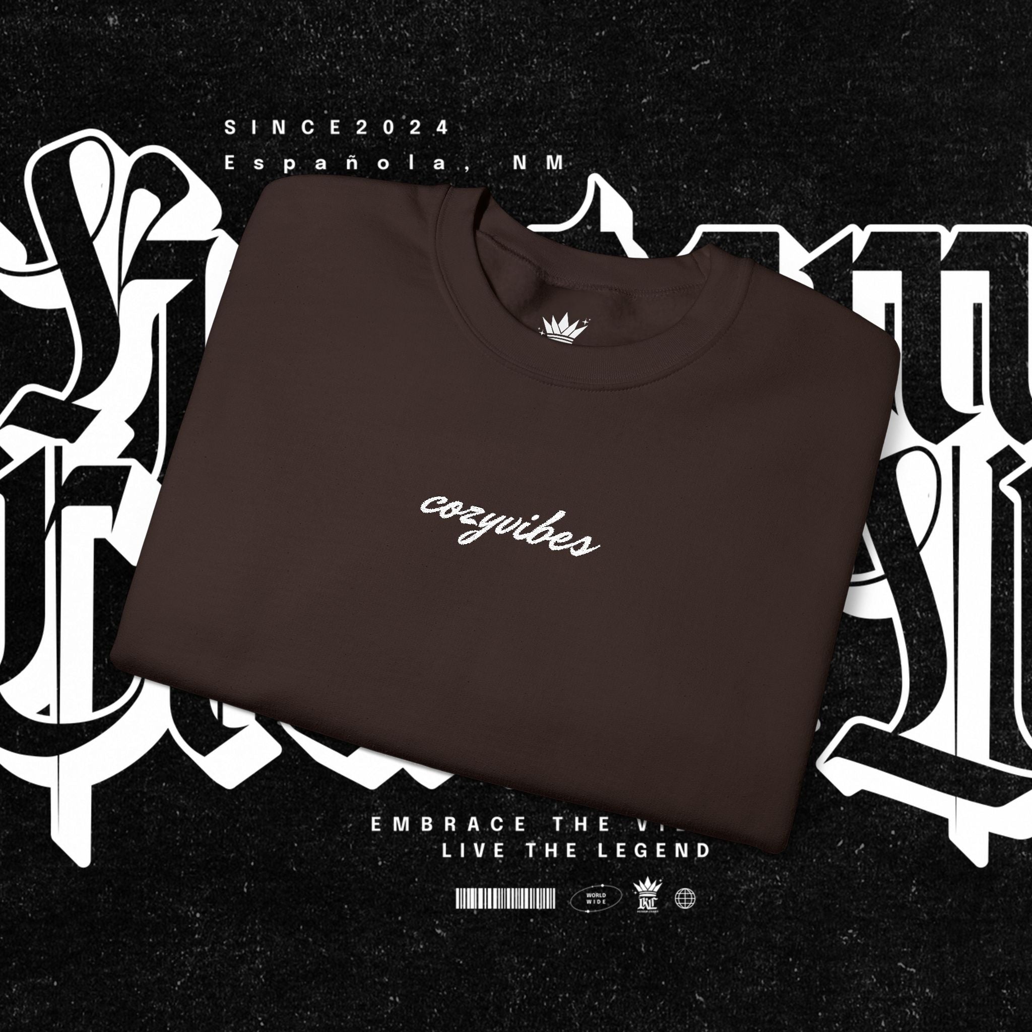 Cozy Vibes Embroidery Sweatshirt