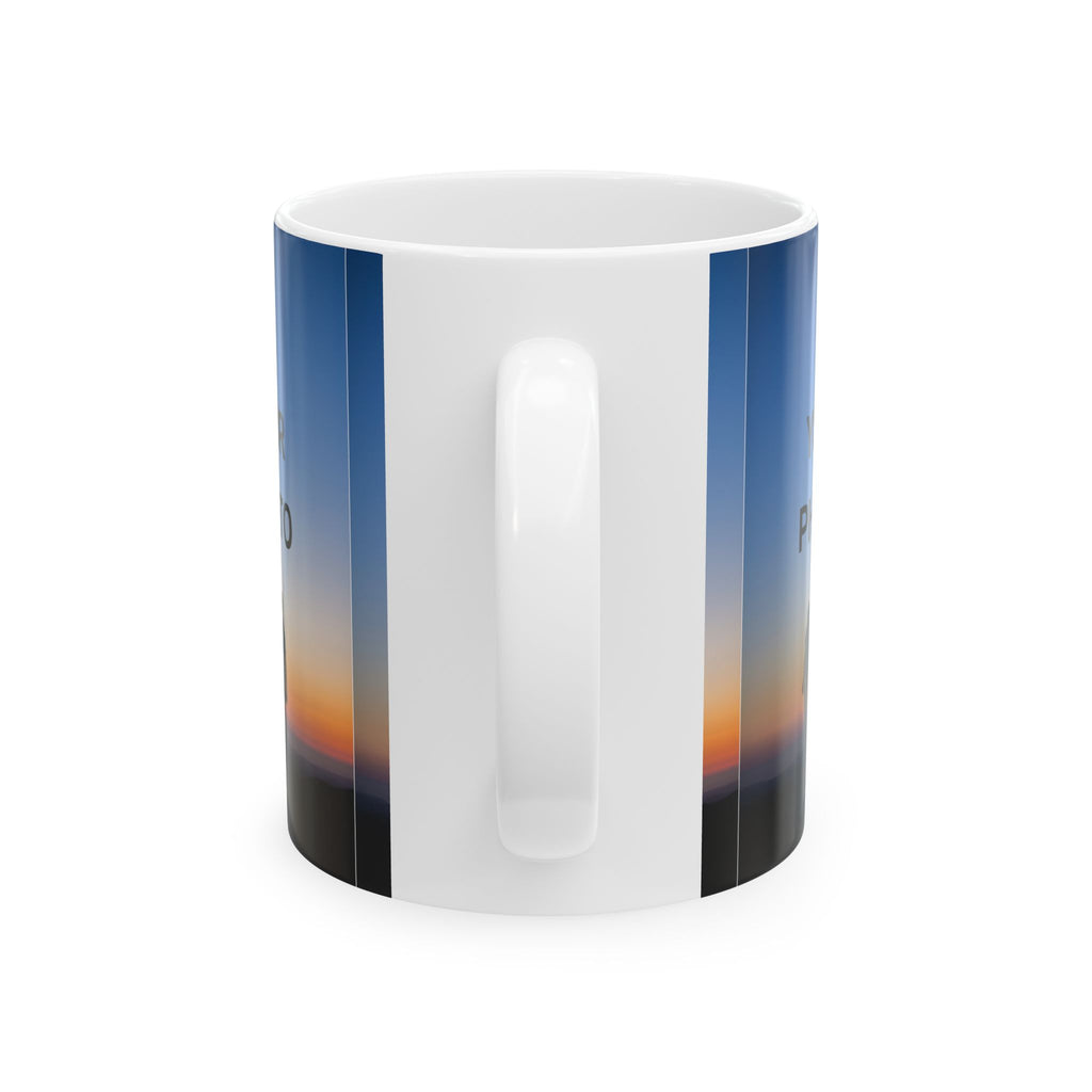 Personalized Photo Mug — Custom Sunset Couple Ceramic Coffee Cup (11oz/15oz)